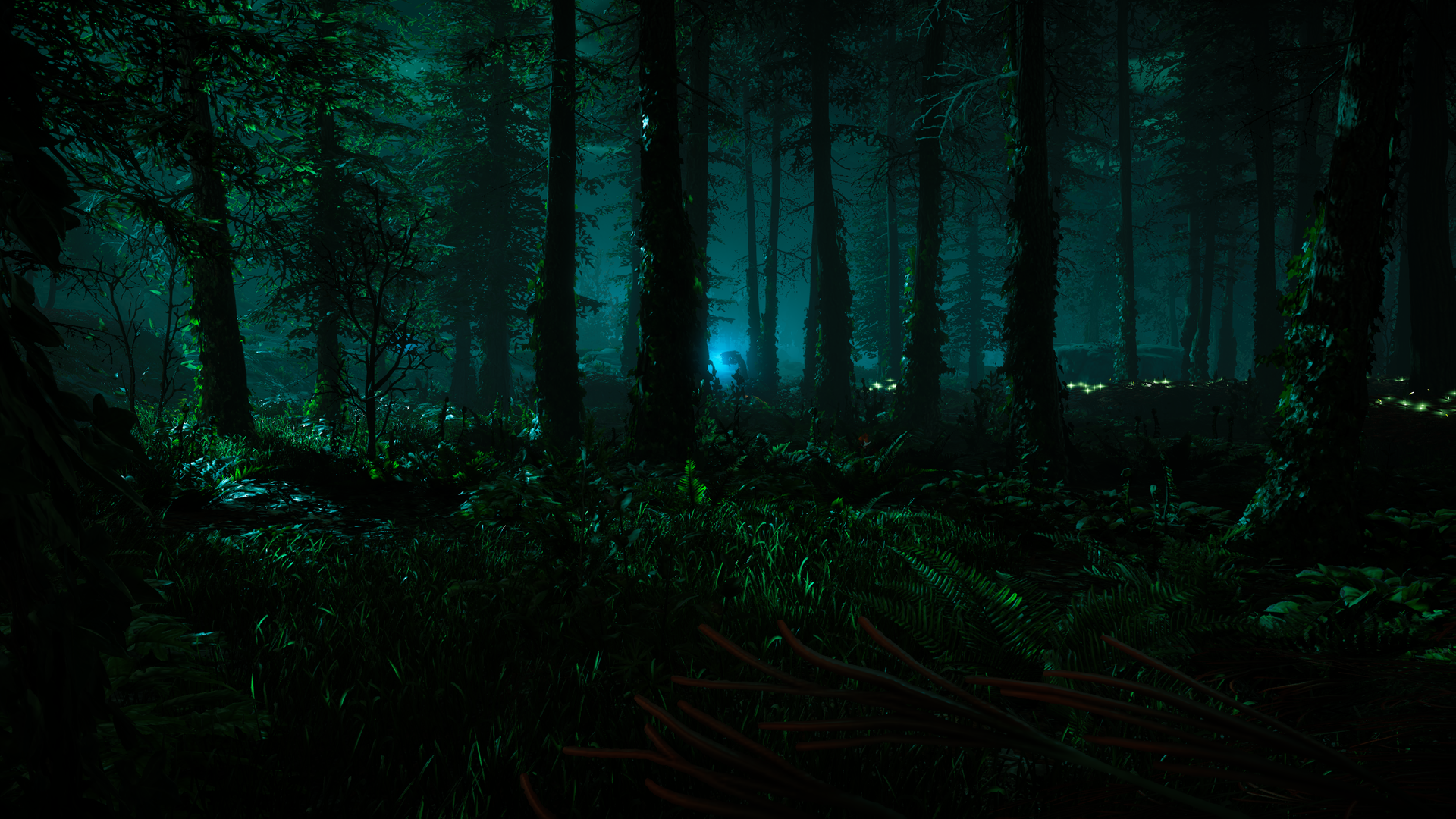 Screenshot] Horizon Zero Dawn - Forest at night : gaming