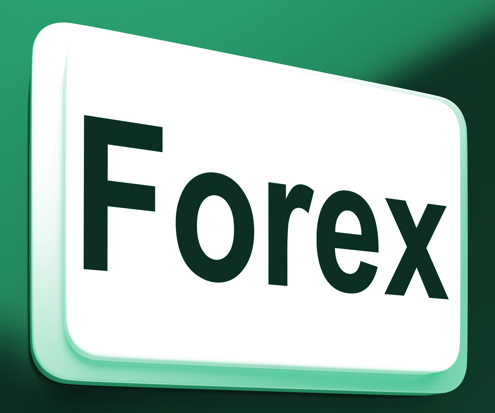 Forex button shows foreign exchange or currency photo