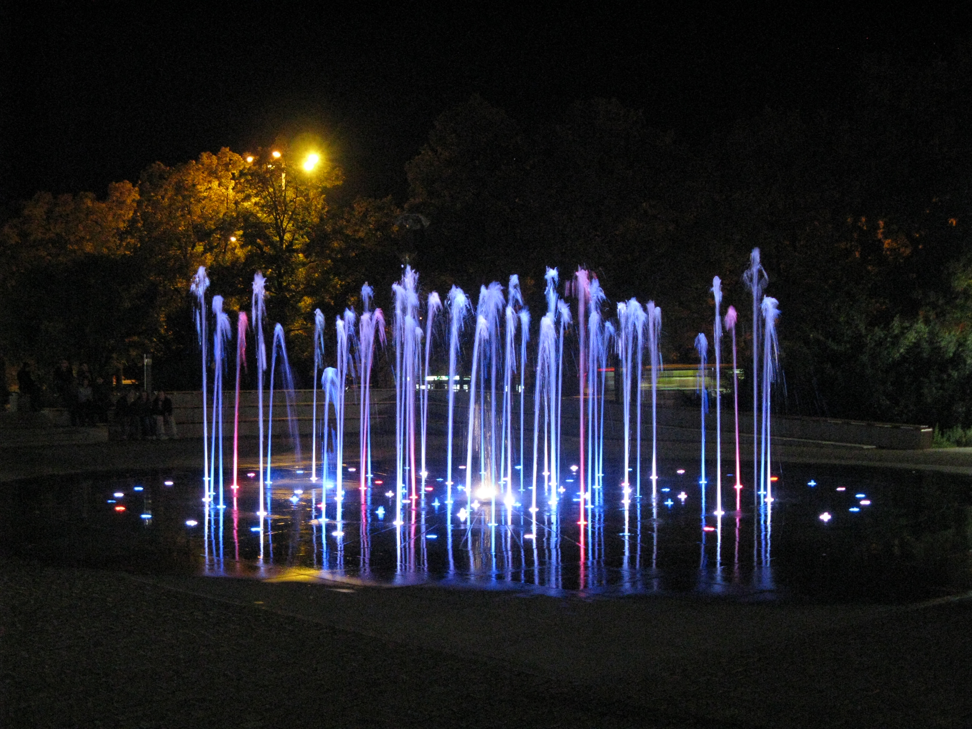 Fountain at night photo