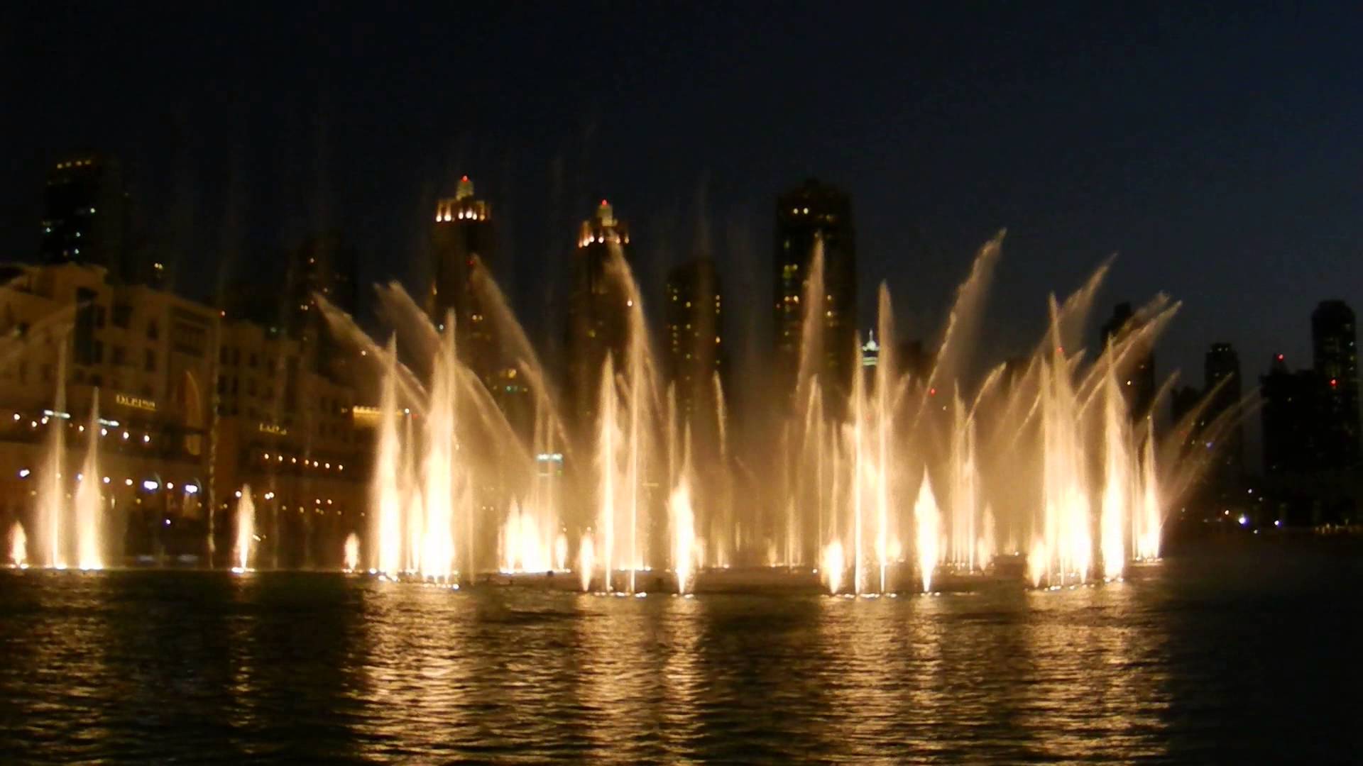 Dubai Fountain Show at Burj Khalifa (Night) - YouTube