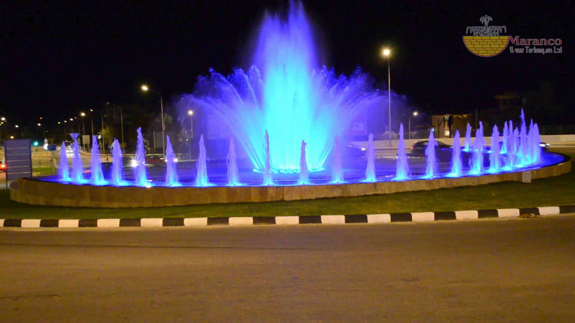 Maranco Water Fountains - Anavargos Fountain at night - YouTube