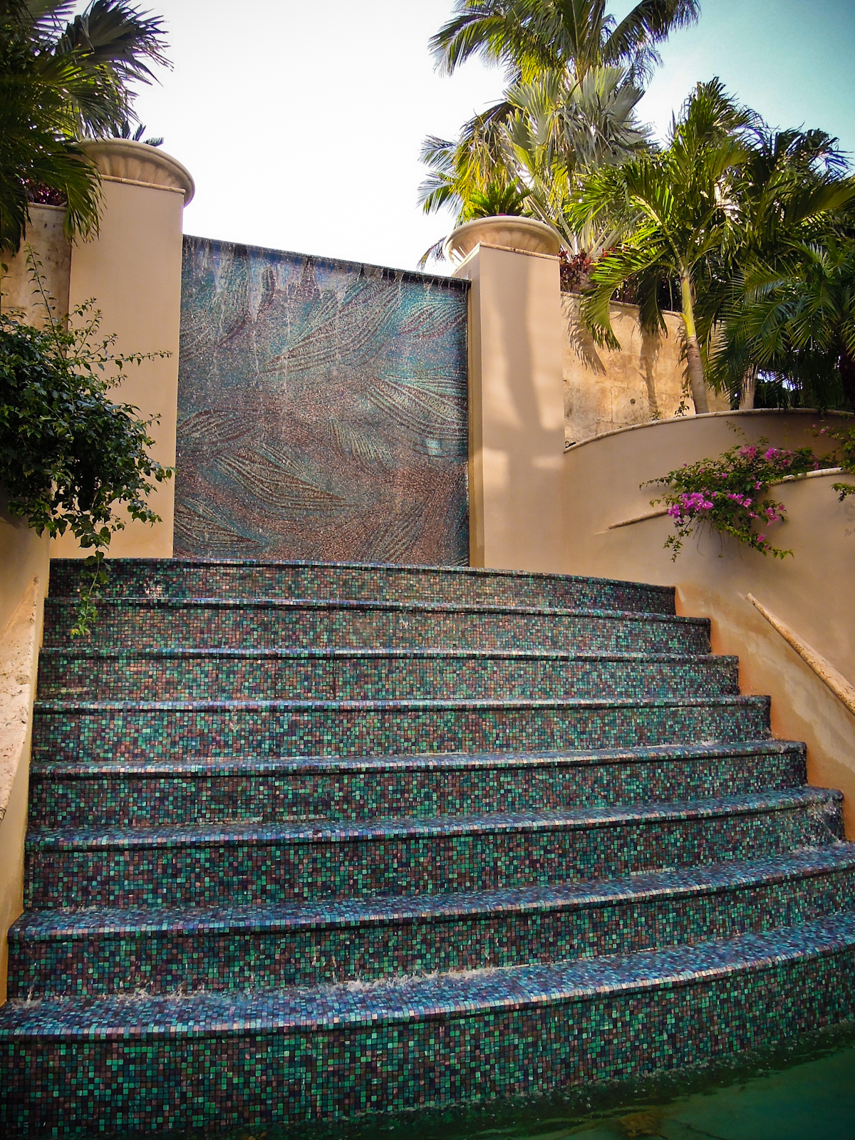 Blue Feather Ritz Hospitality Fountain Mosaic Tile | Artaic
