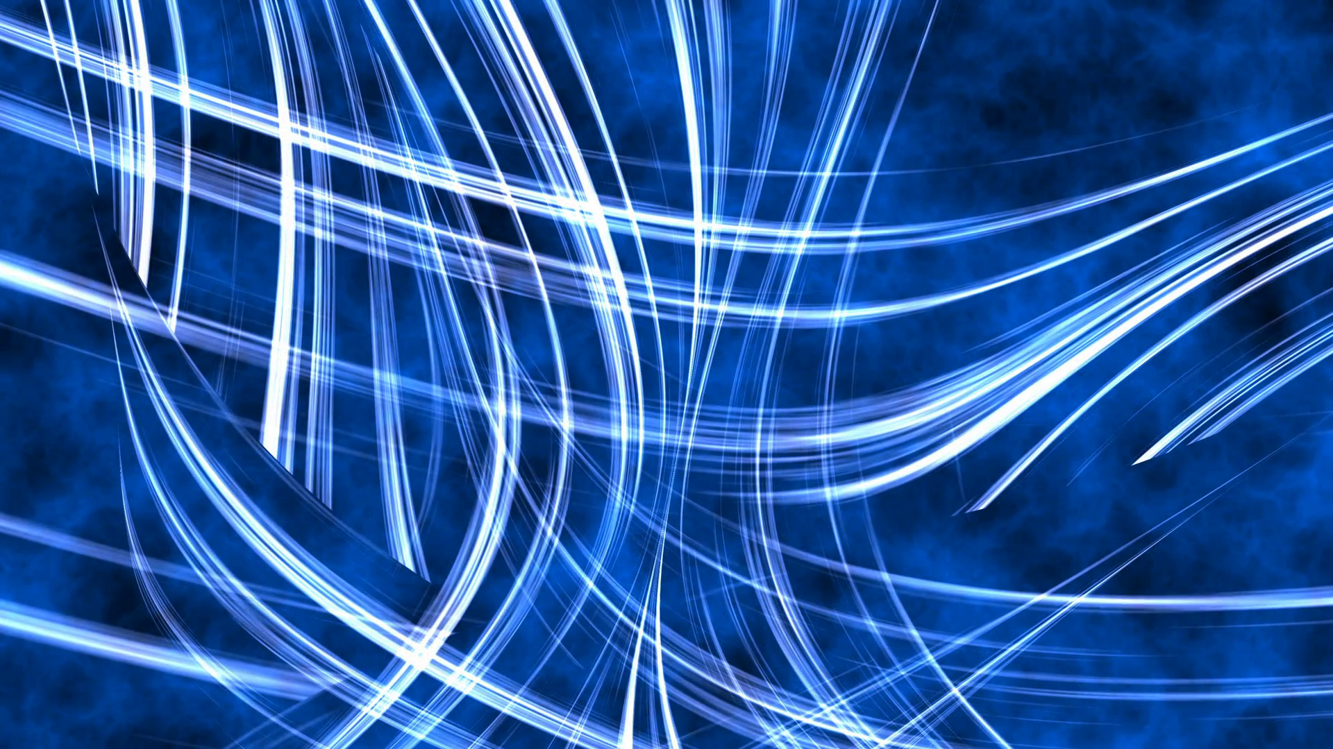 Abstract blue wavy background with energy lines and a fractal fog in ...