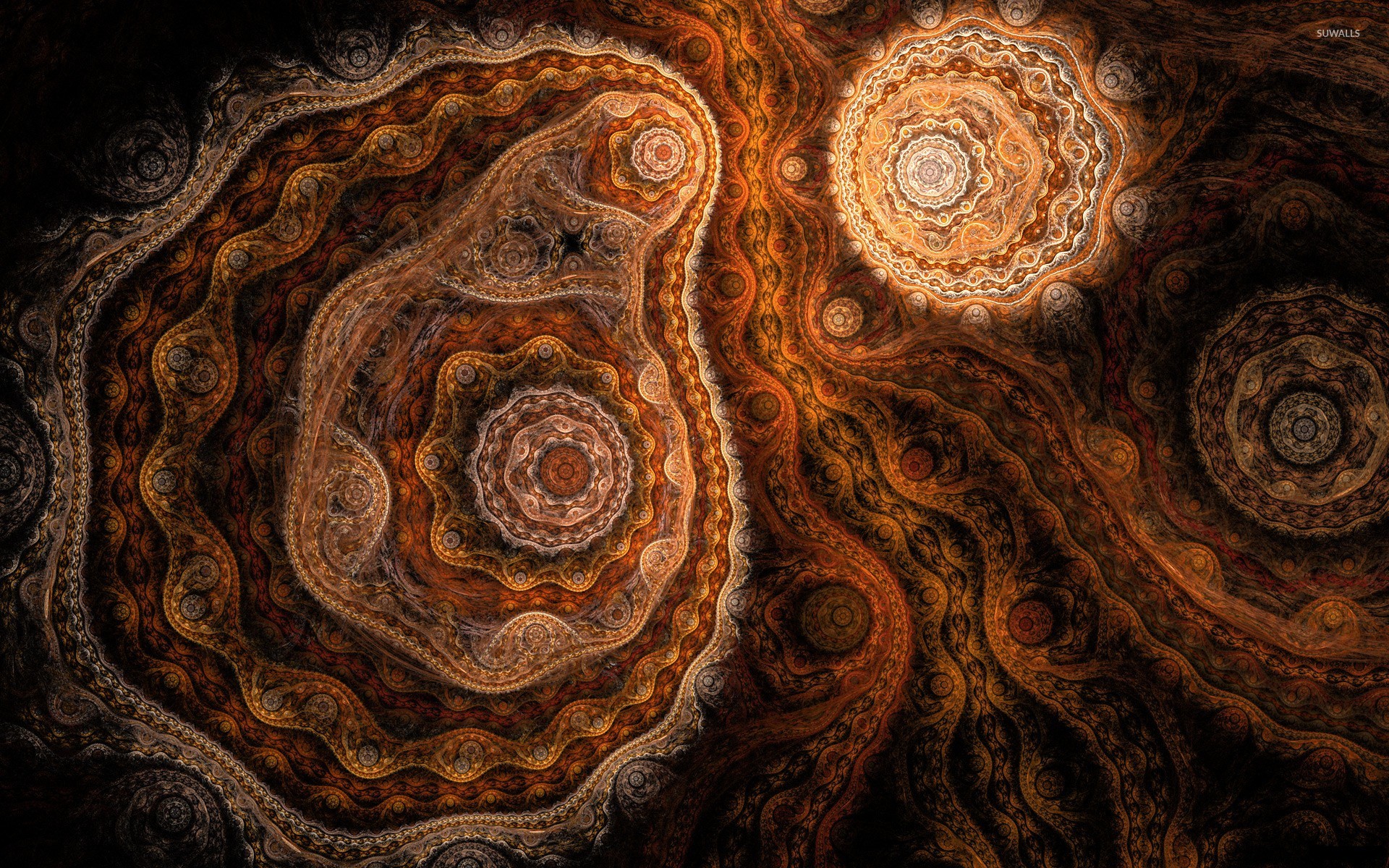 Brown fractal design wallpaper - Abstract wallpapers - #50521