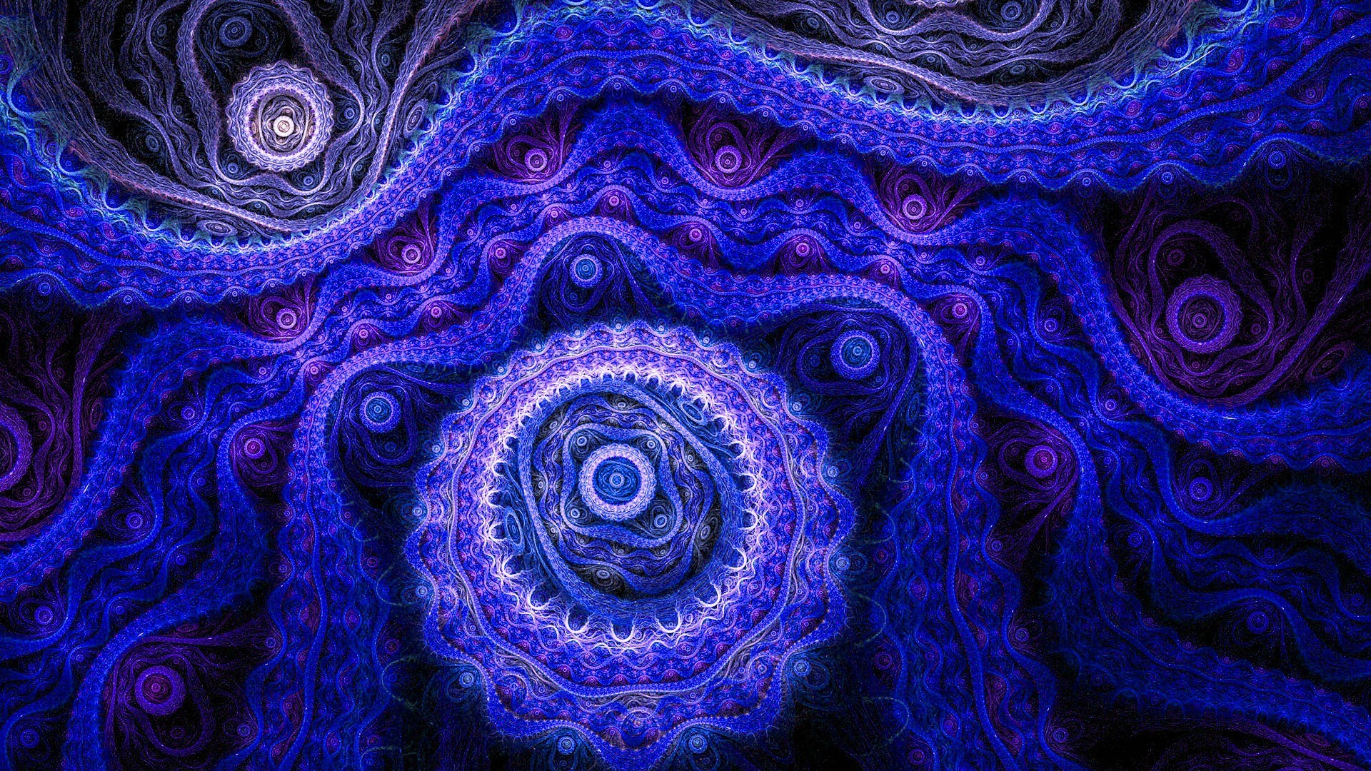 Blue and purple fractal - Design wallpaper