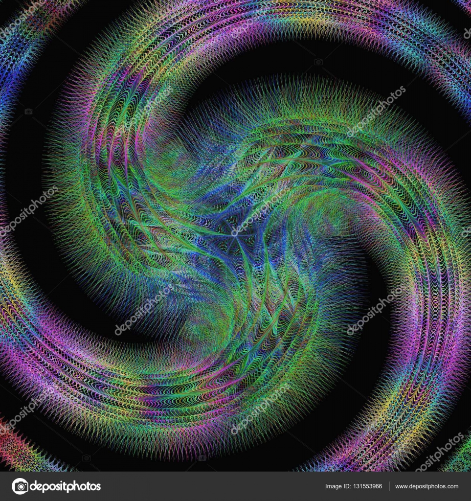 Abstract shiny colorful fractal spiral background — Stock Vector ...