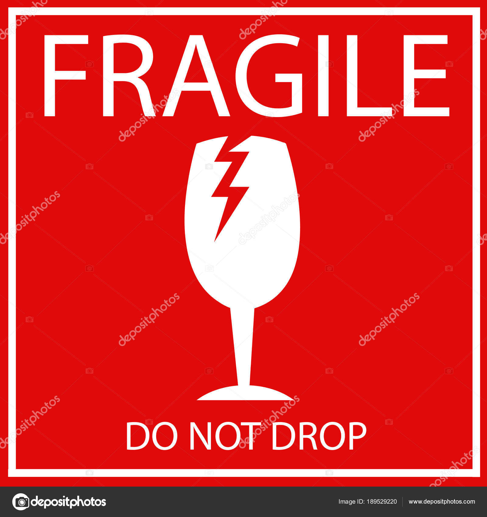 Fragile or Breakable Material packaging symbol — Stock Vector ...