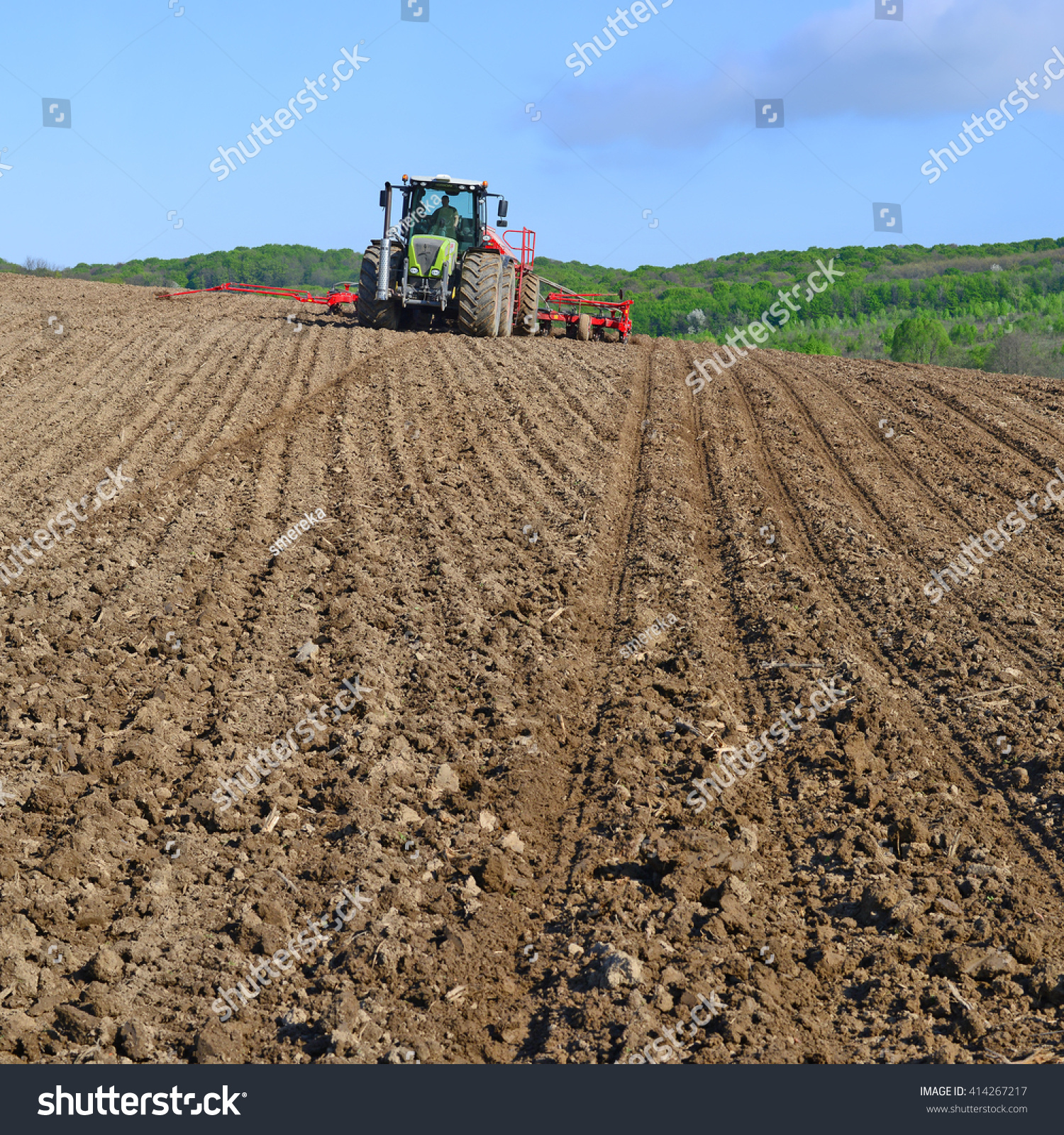 Kalush Ukraine April 18 Planting Corn Stock Photo 414267217 ...
