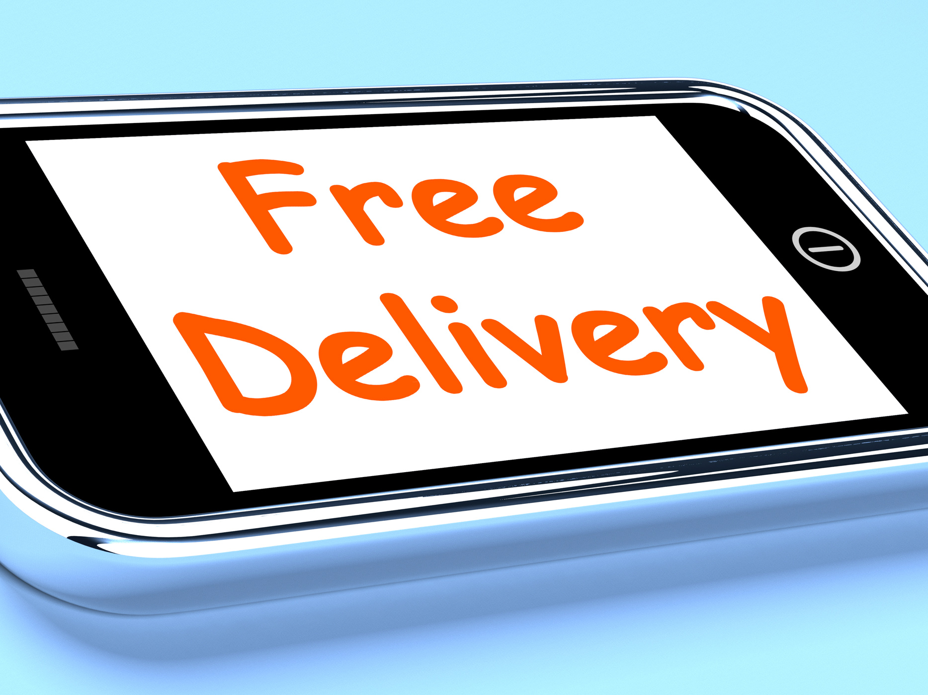 Free delivery on phone shows no charge or gratis deliver photo