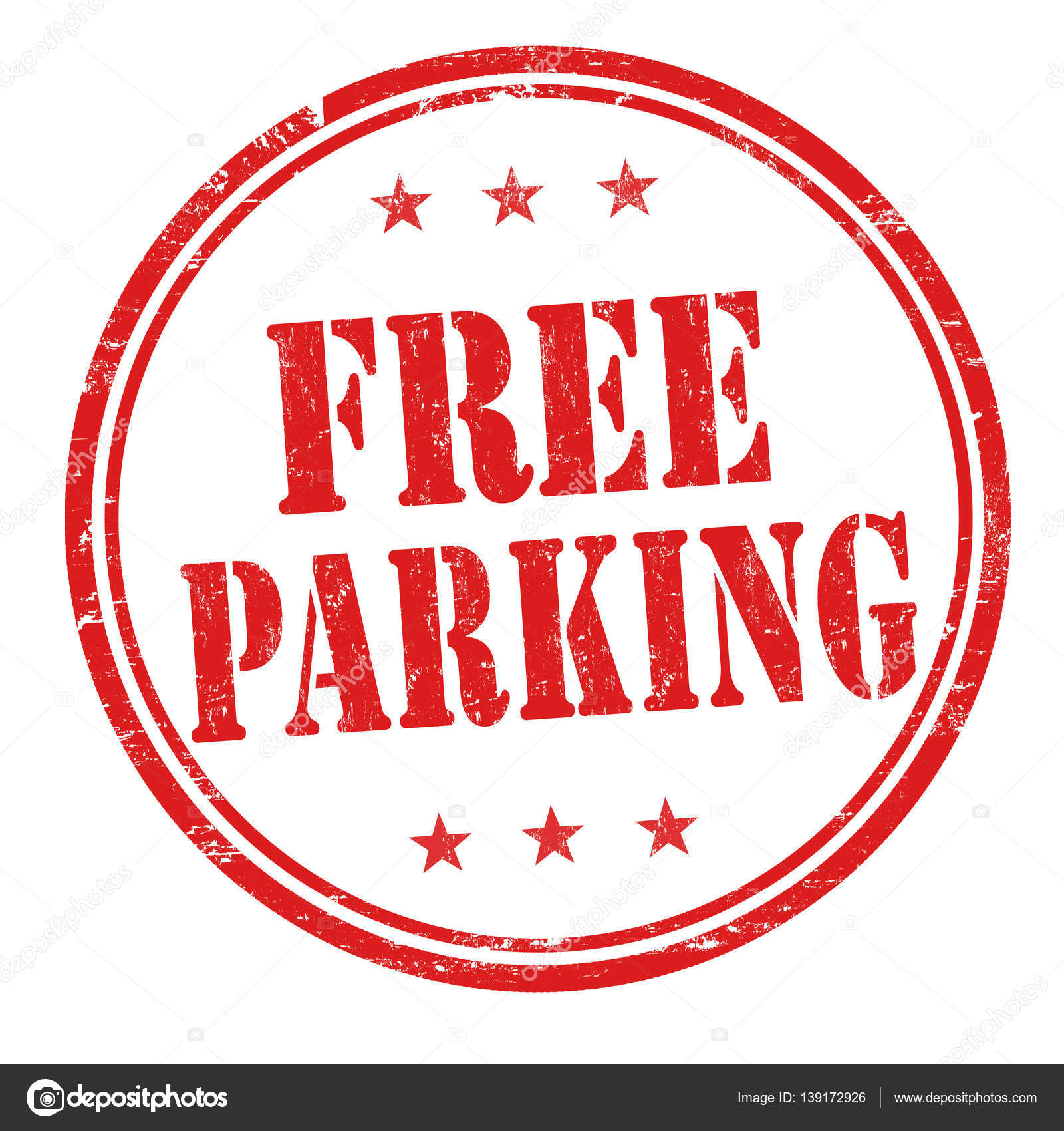 Free parking sign or stamp — Stock Vector © roxanabalint #139172926