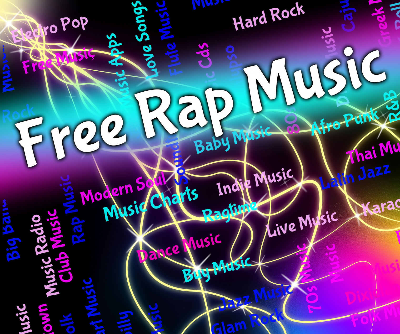 Free rap music shows spitting bars and audio photo