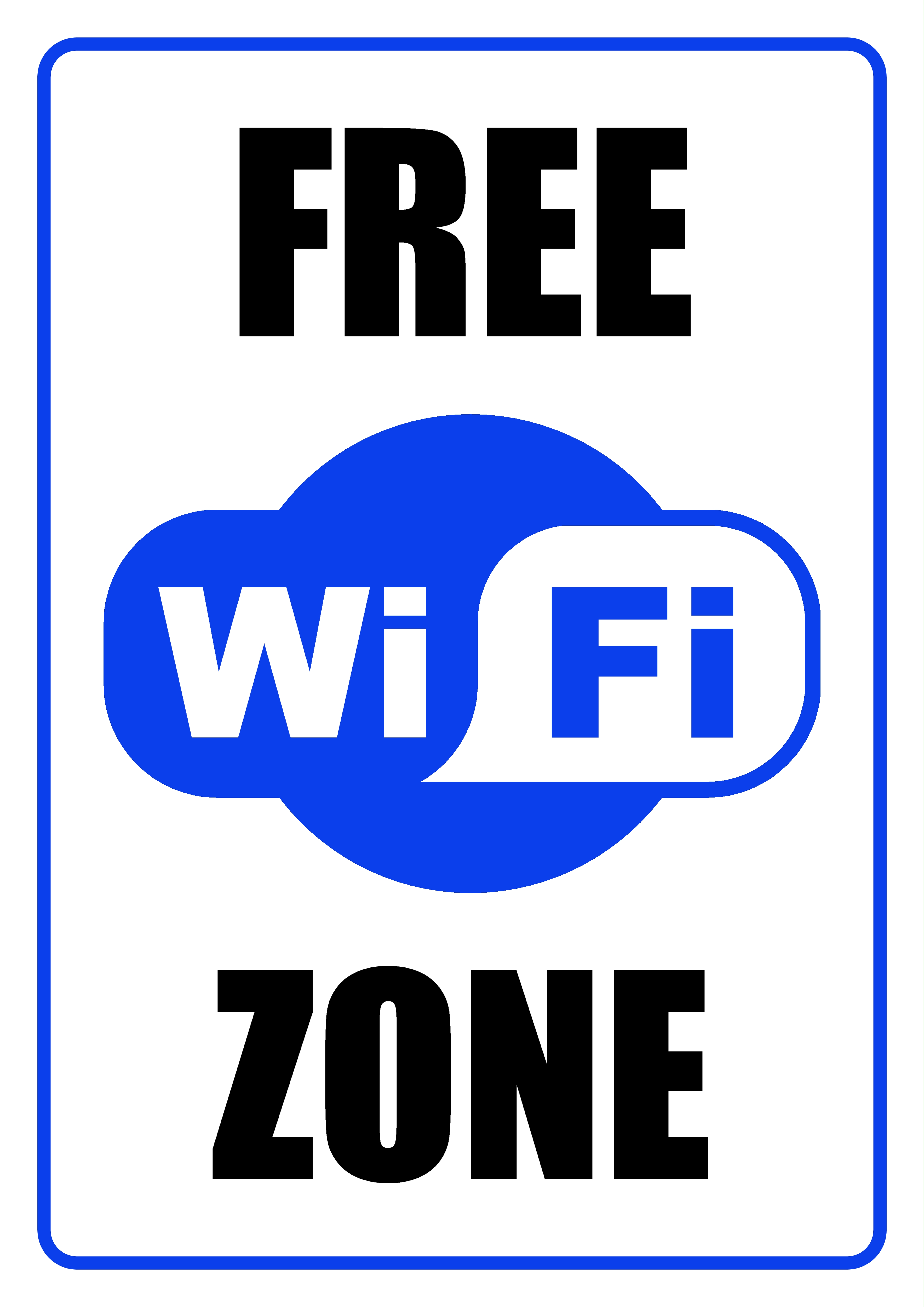 Free wifi zone - sign photo