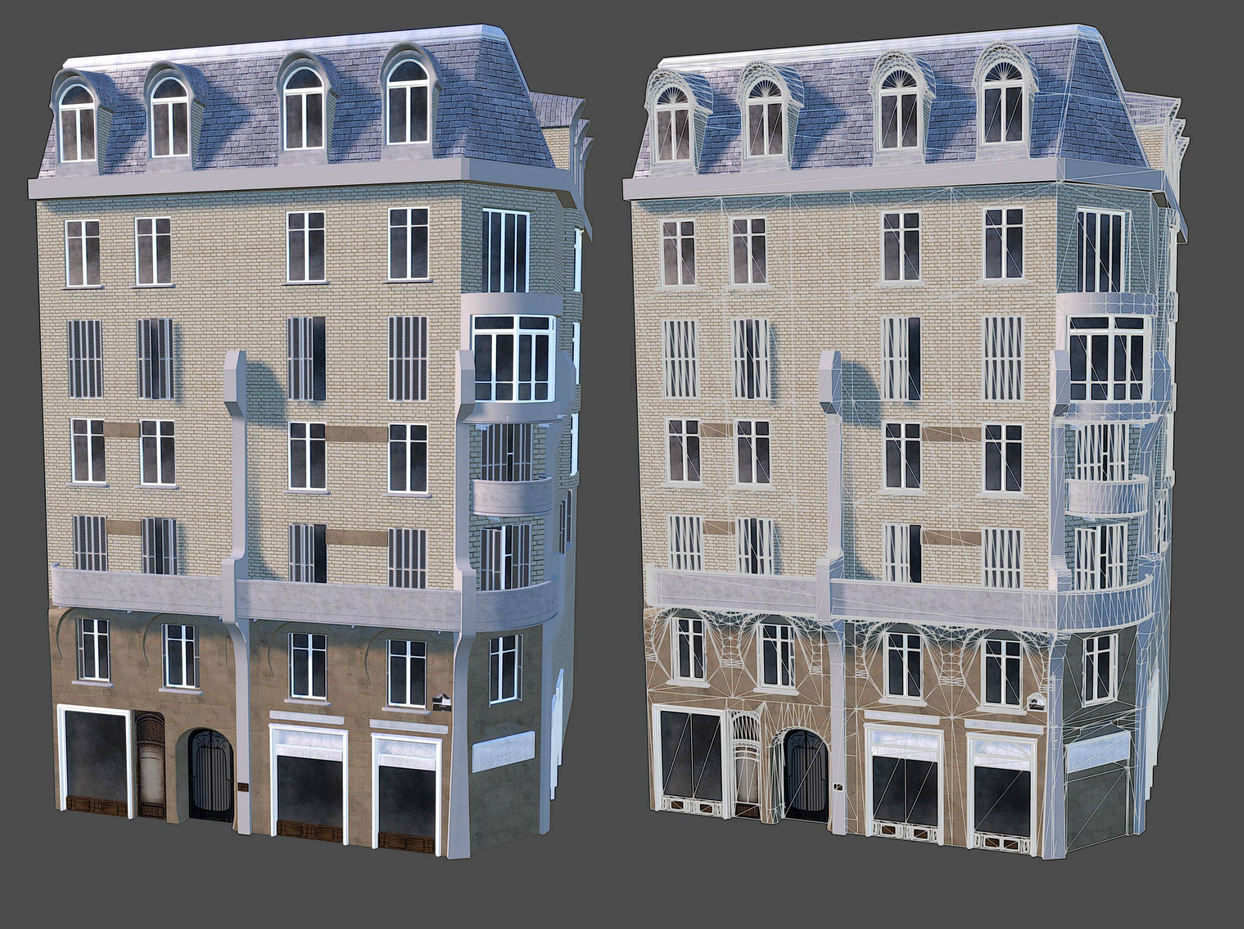 French Modular Building. — polycount