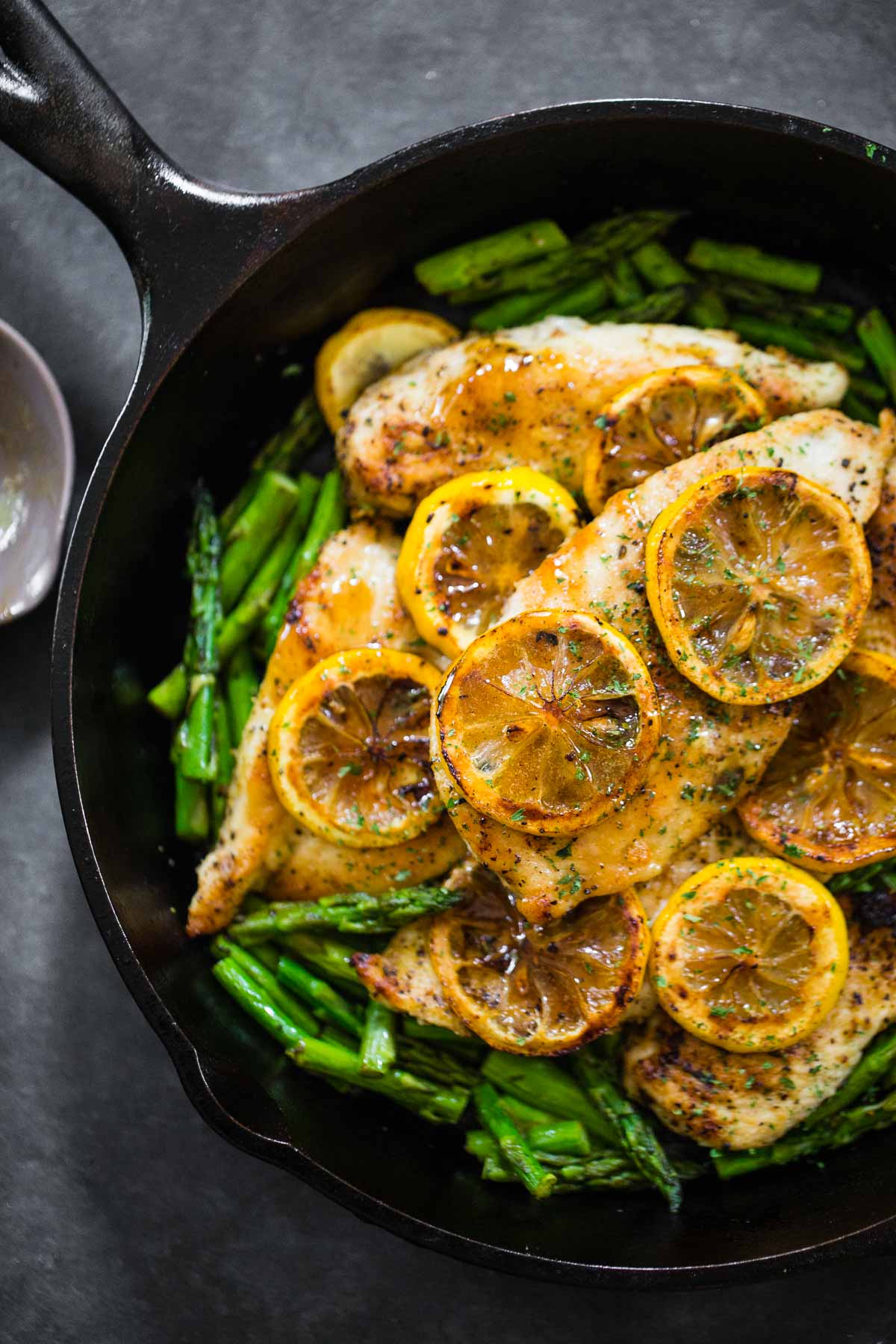 5 Ingredient Lemon Chicken with Asparagus Recipe - Pinch of Yum