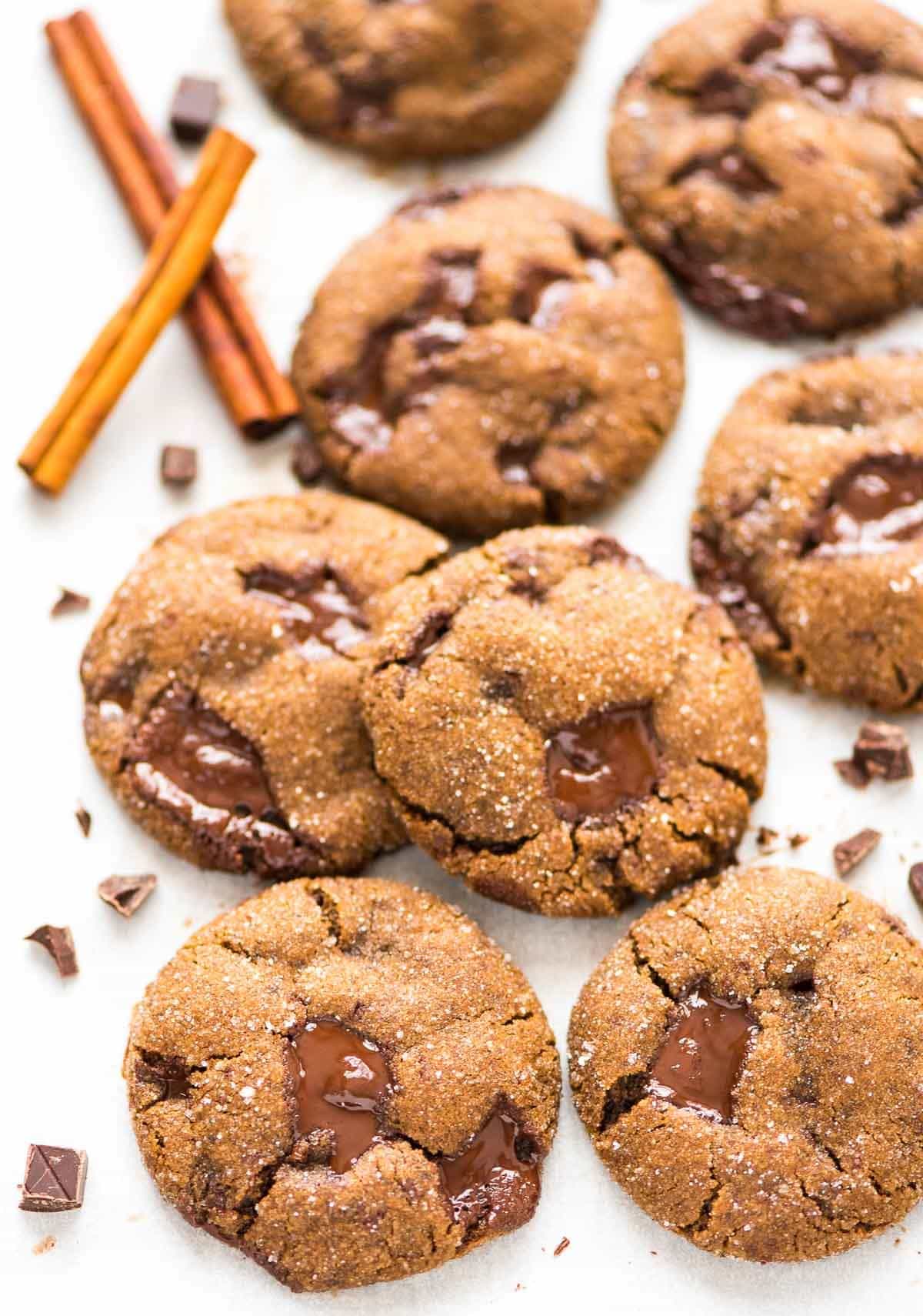 Chocolate Ginger Molasses Cookies