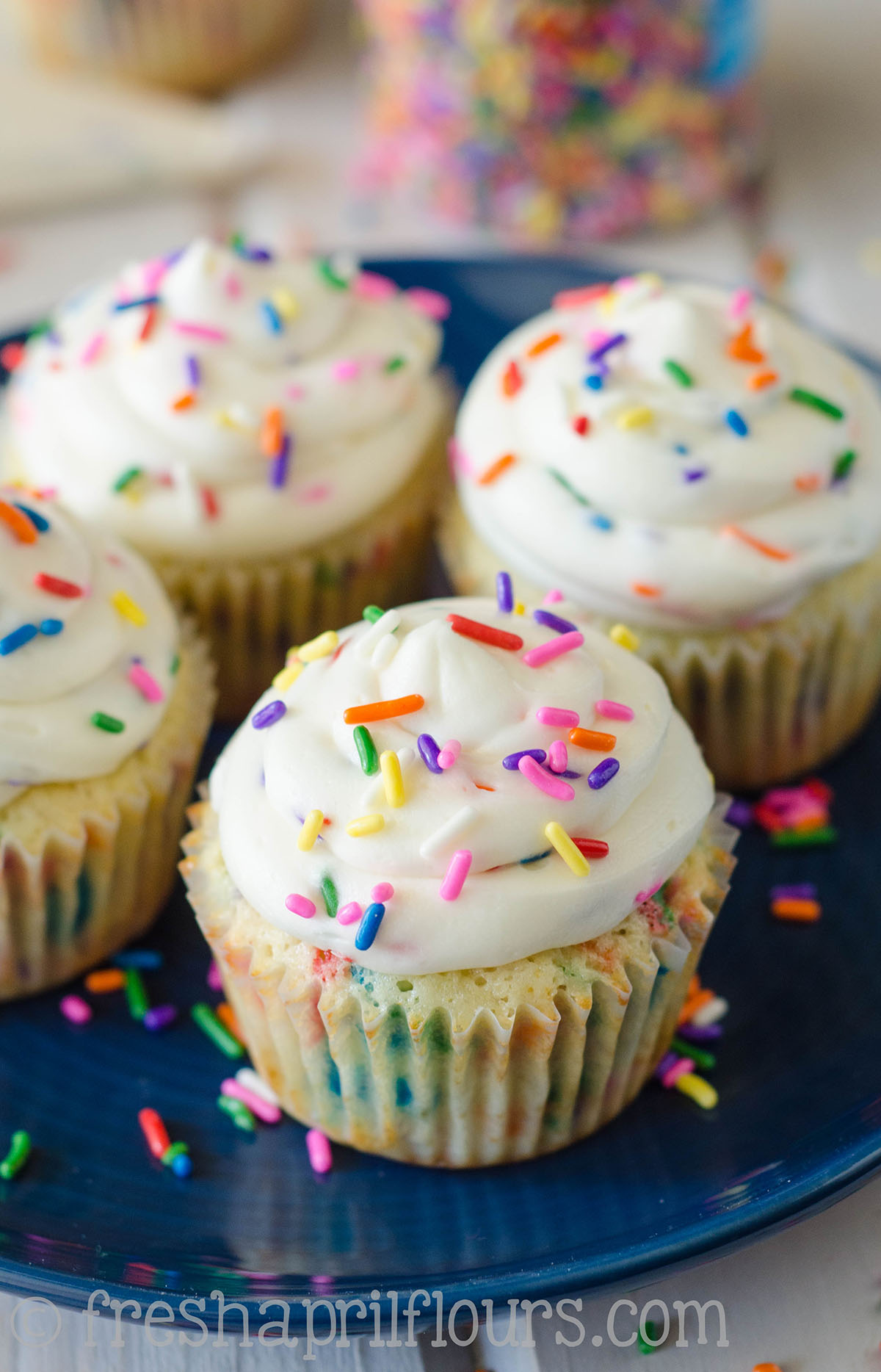 Homemade Funfetti Cupcakes + Happy 1st Birthday, Fresh April Flours!