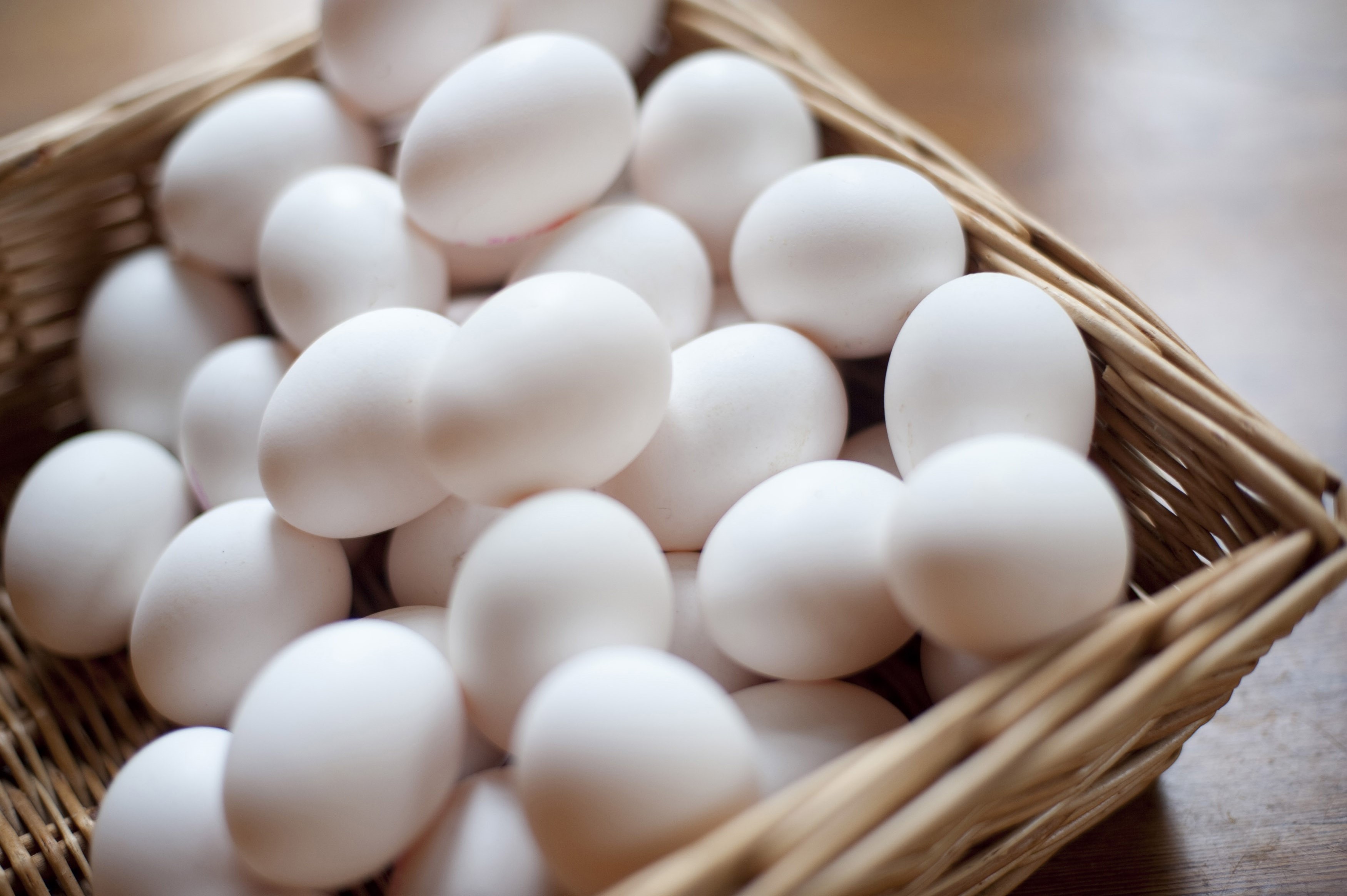 Basket of fresh eggs - Free Stock Image