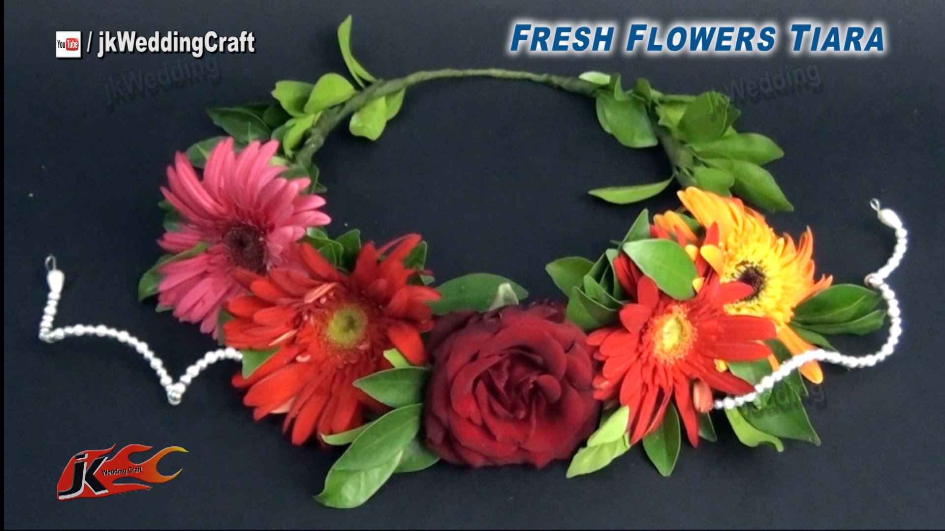 DIY How to Make a fresh Flower Crown / Tiara | JK Wedding Craft 032 ...