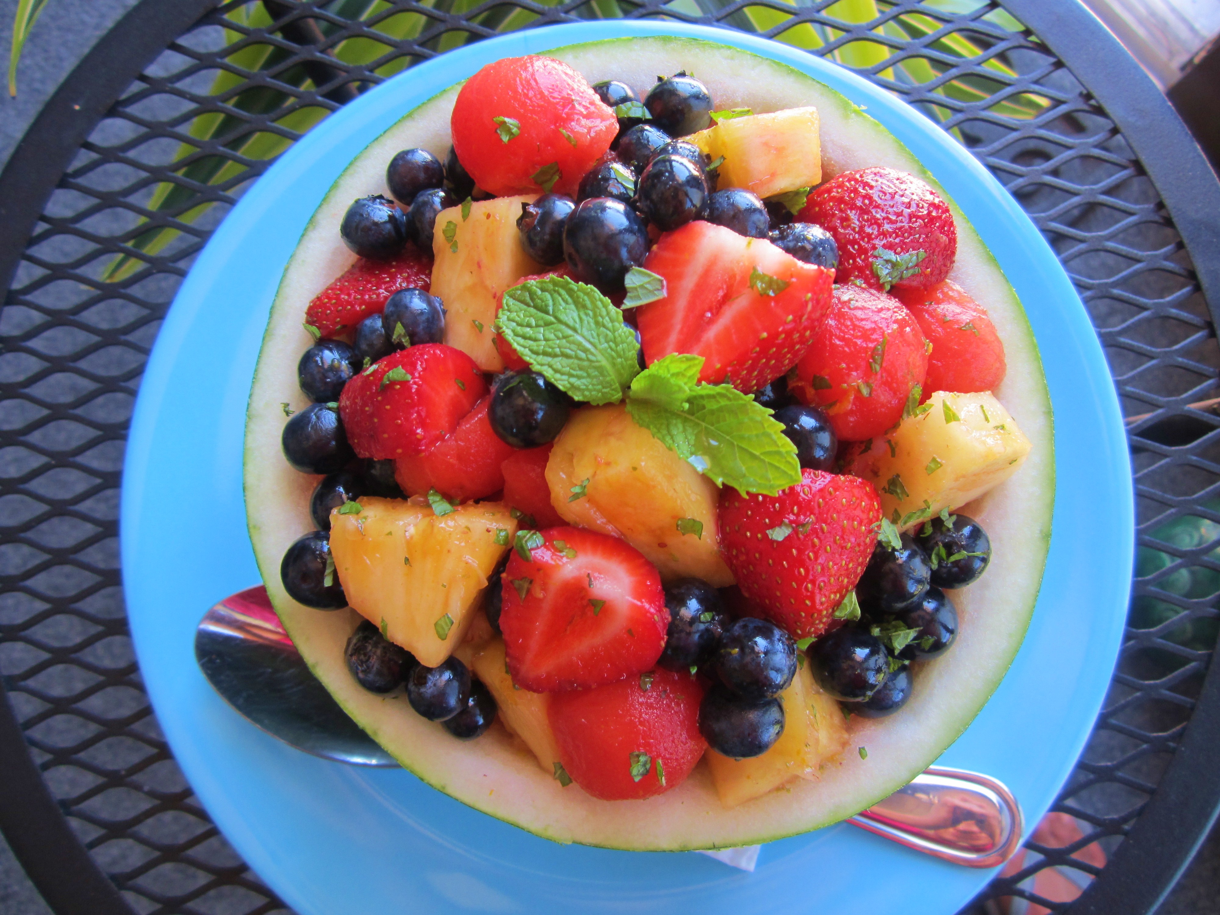 Fresh Fruit Salad and How to Cut a Pineapple | repurposed life