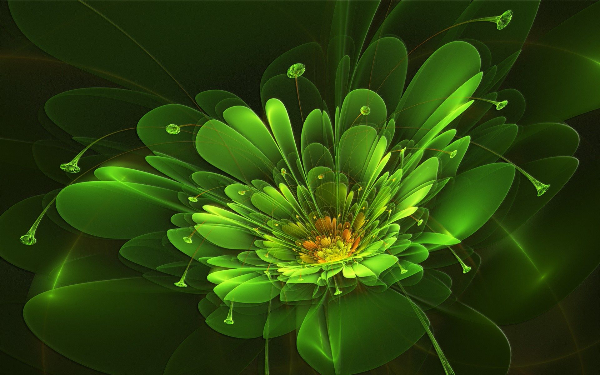 Abstract wallpaper green HD. Flor verde. | Colores | Pinterest | Hd ...
