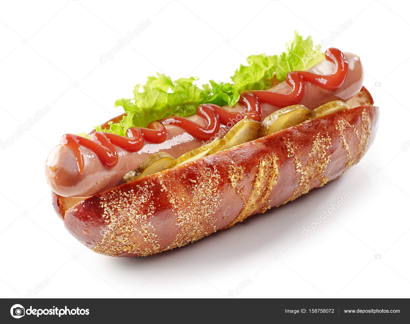 fresh hot dog on a white background — Stock Photo © zmaris #158758072