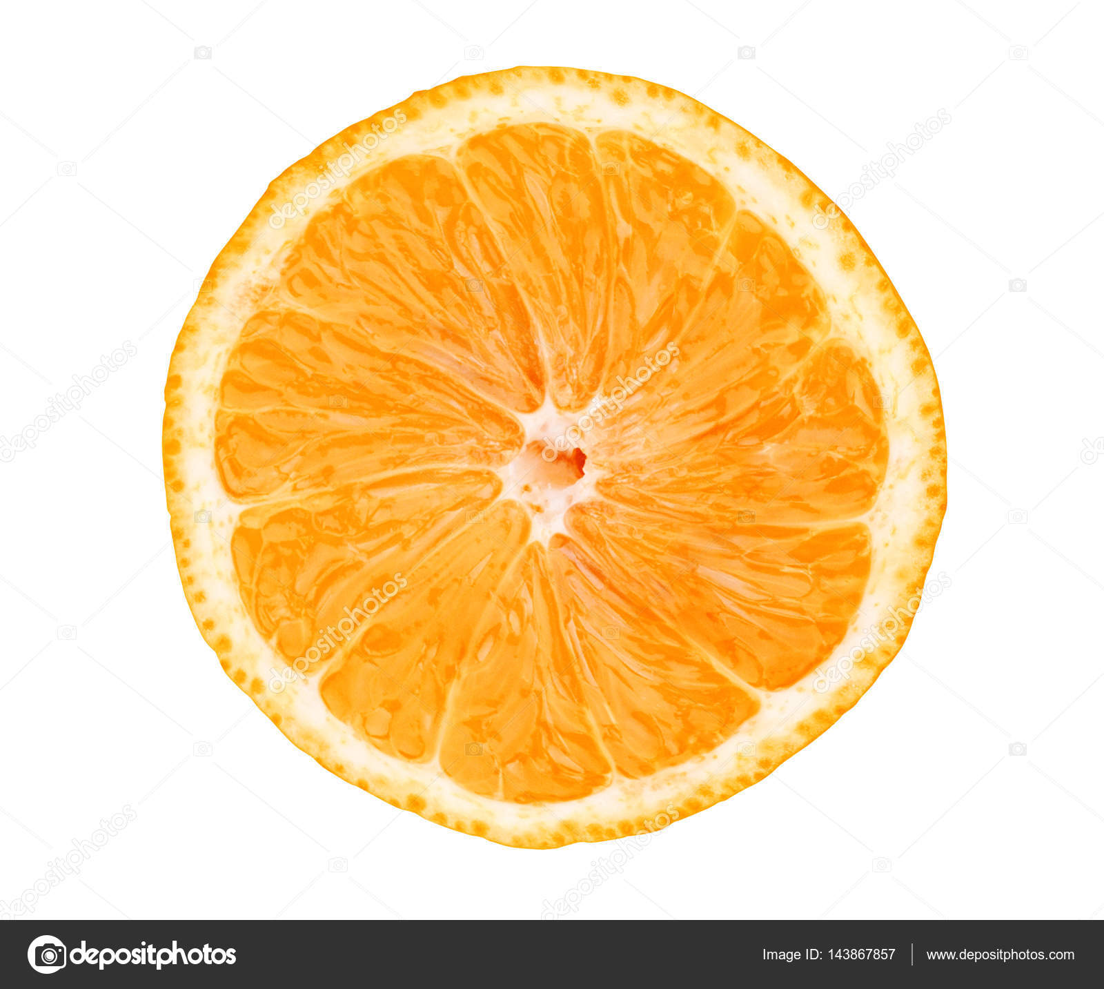 Big fresh juicy orange slice isolated on white — Stock Photo ...