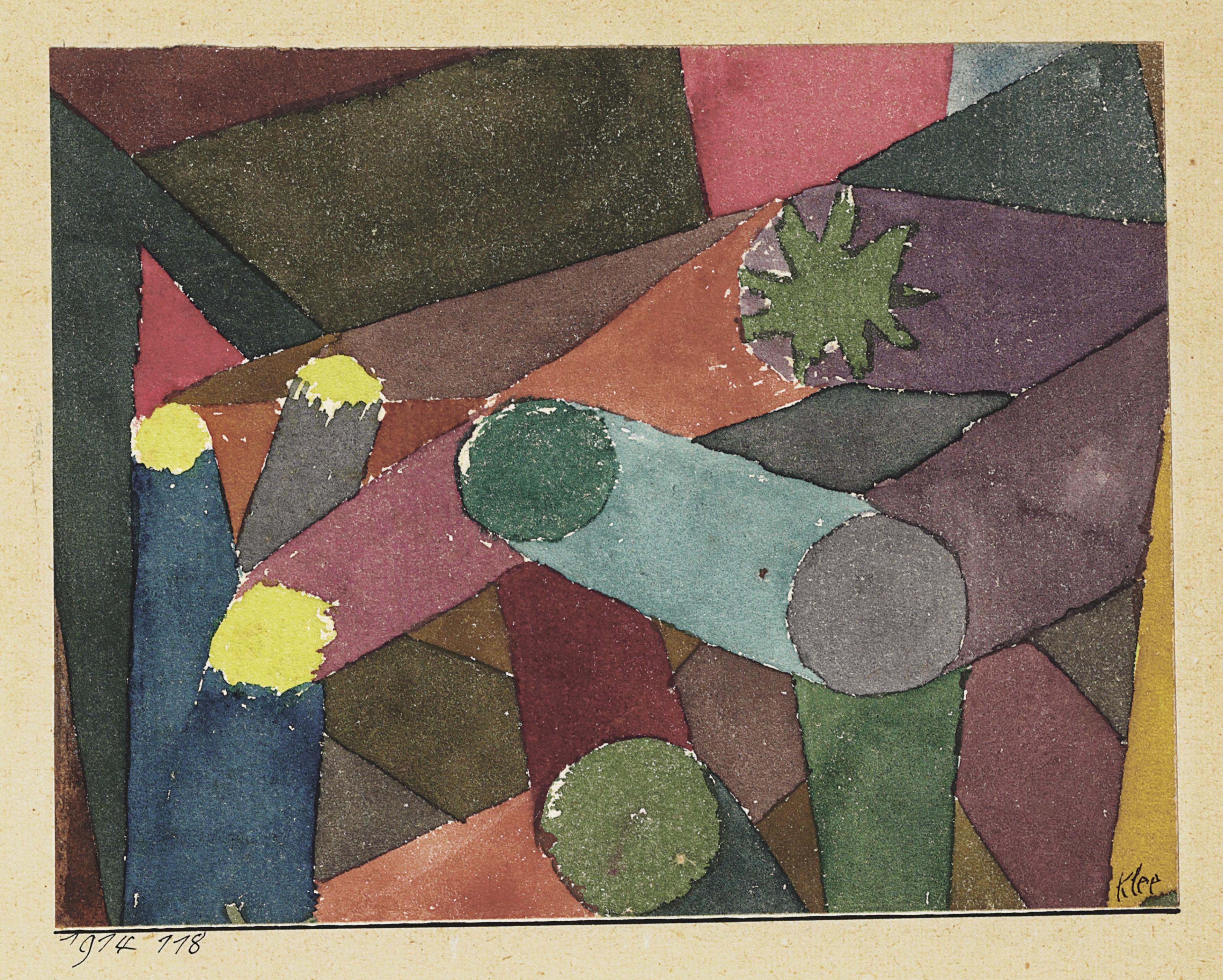 Paul Klee (1879-1940) | Abstract Garten Dämmerung | 1910s, Drawings ...
