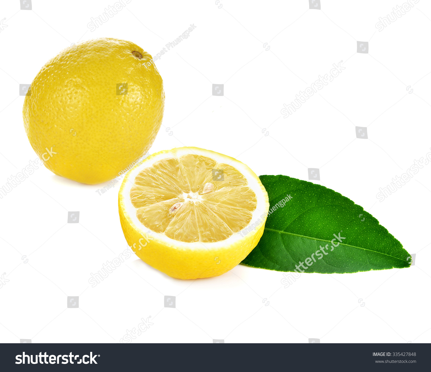 Fresh Lemon Isolated On White Background Stock Photo 335427848 ...