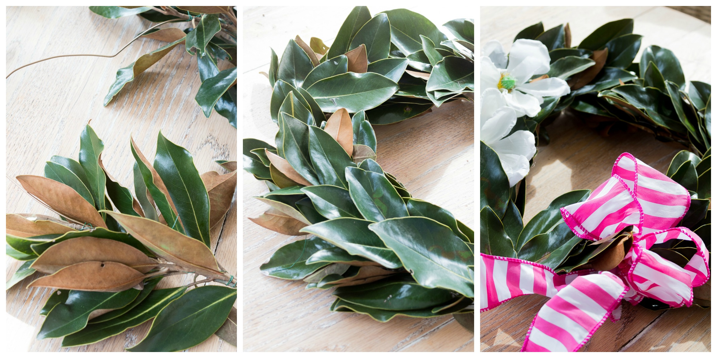 How to make a fresh magnolia wreath for Valentines Day - Duke Manor Farm