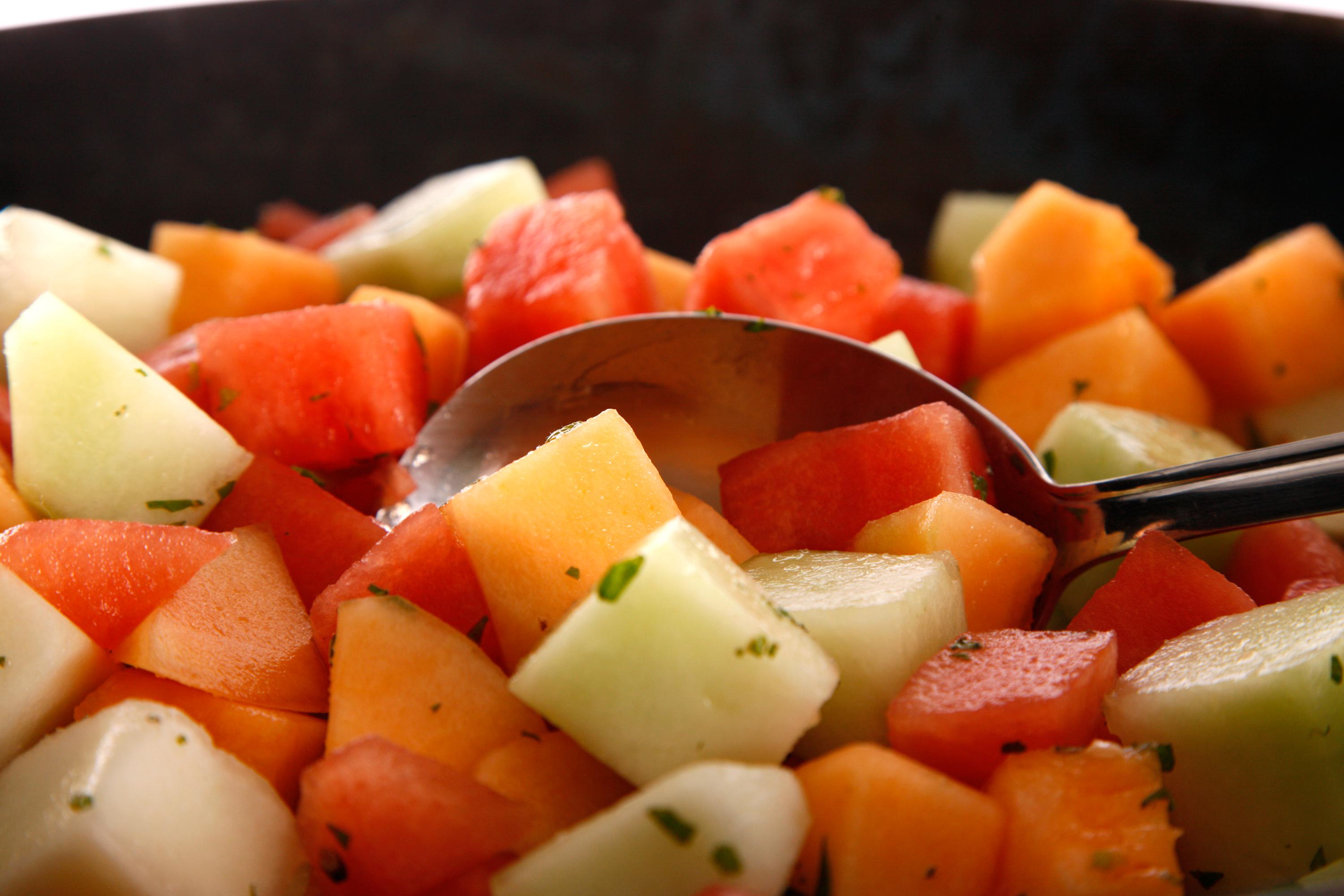 Triple-Melon Fruit Salad Recipe - Chowhound
