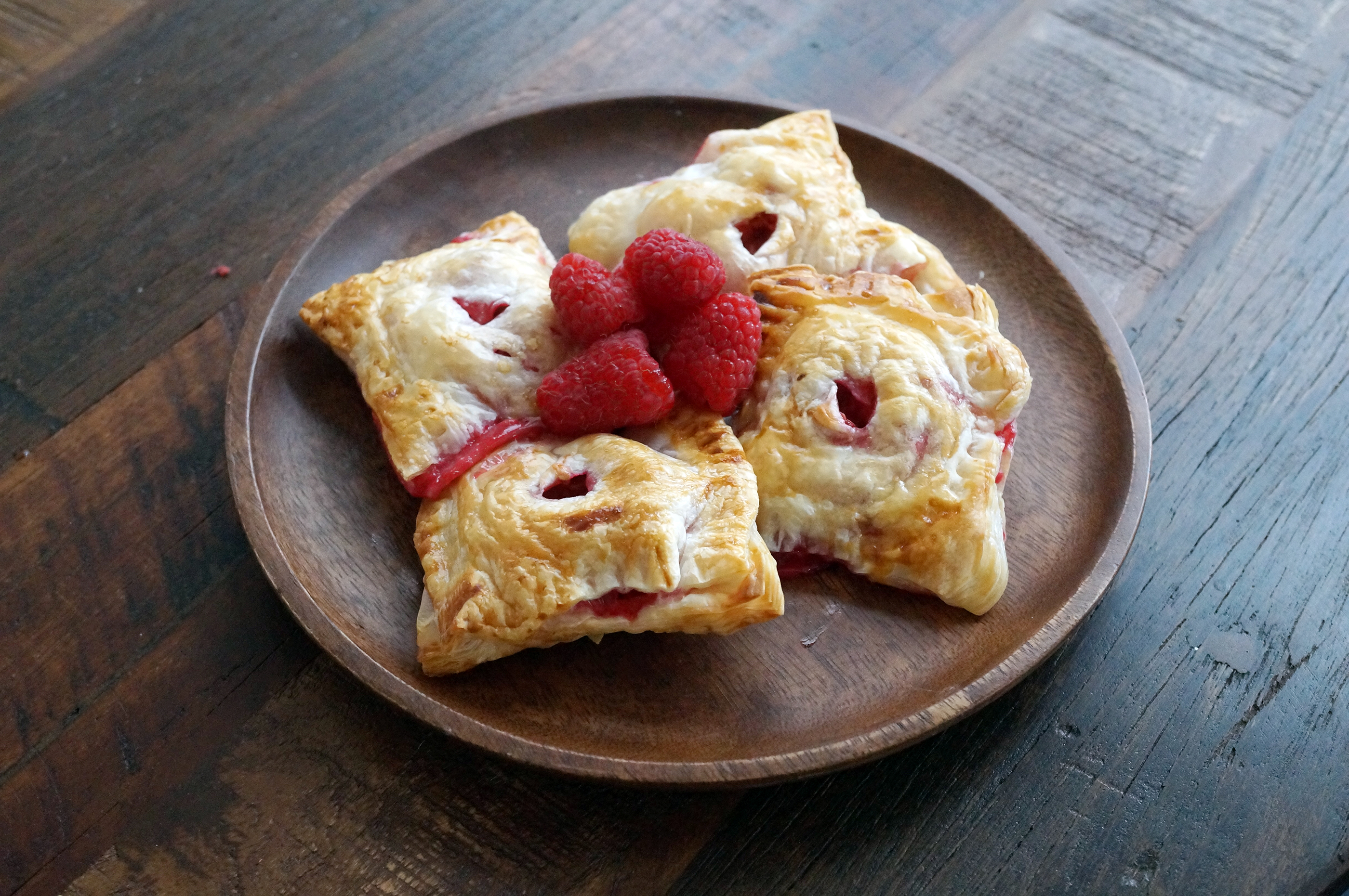 Raspberry Puff Pastry Pies - New Kid on the Wok