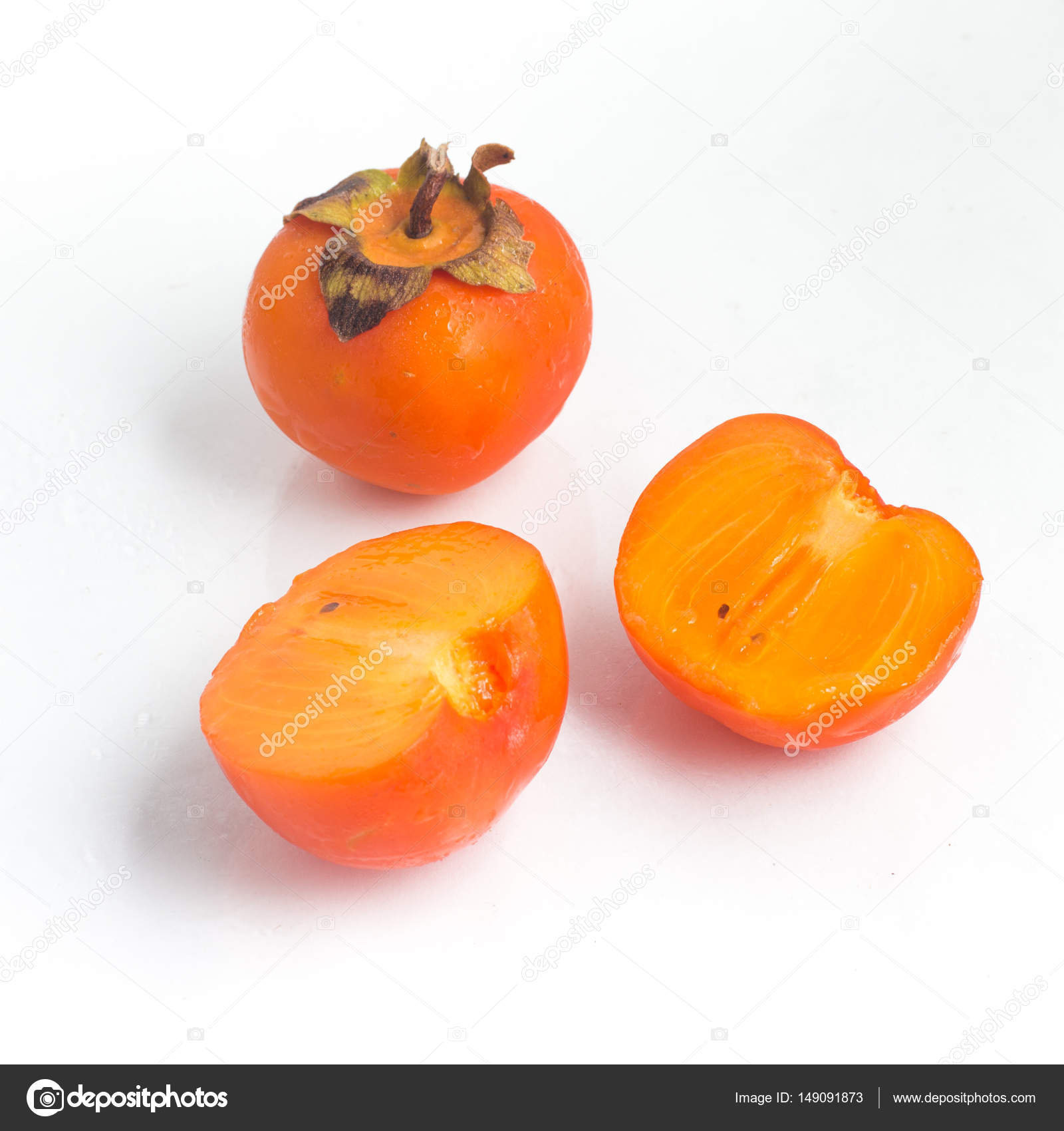 Fresh Persimmon fruit — Stock Photo © barkstudio #149091873