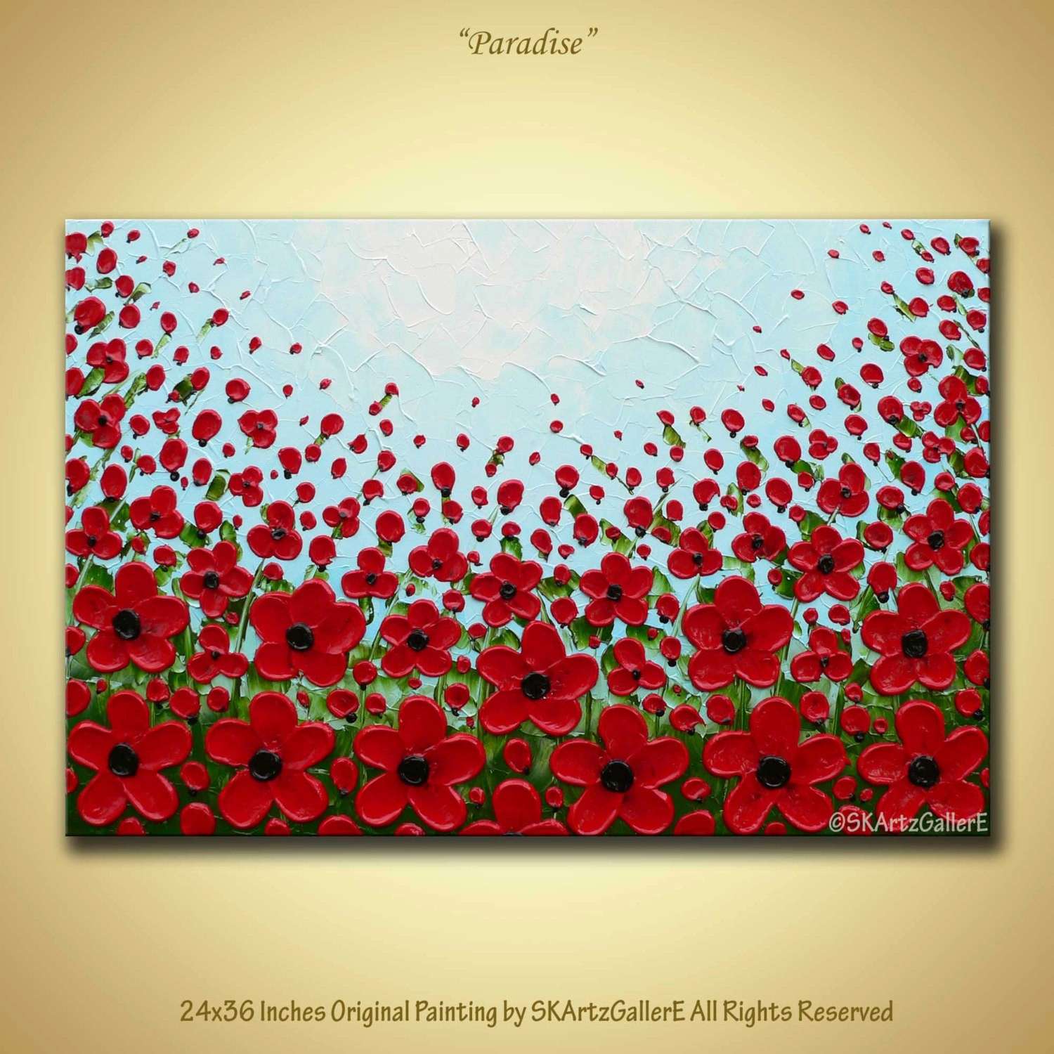 Poppy Canvas Wall Art Fresh original Painting Of Red Poppies Canvas ...