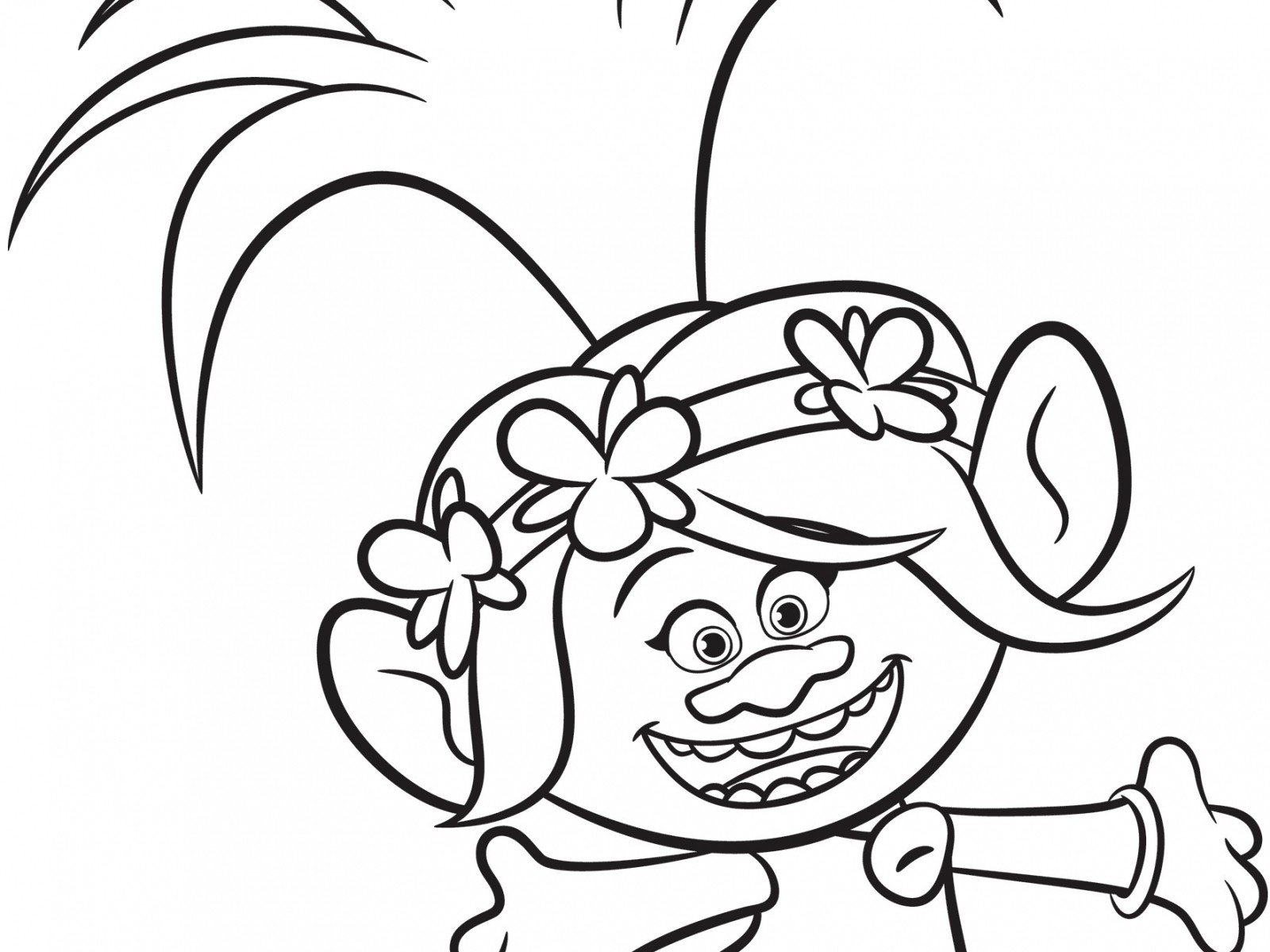 Coloring Pages Trolls Fresh Branch & Poppy From Trolls Coloring Page ...