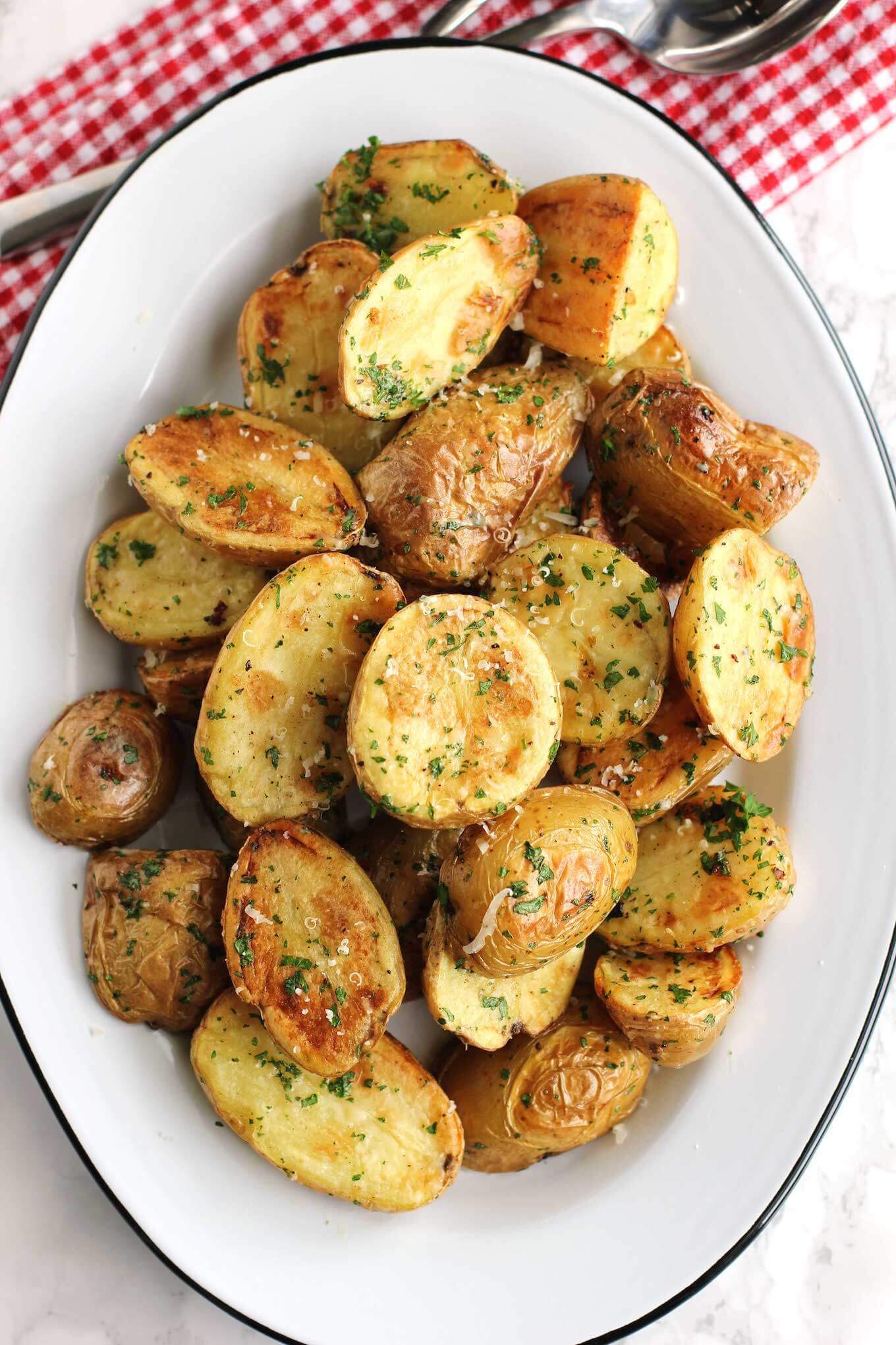 Roasted New Potatoes With Parmesan And Fresh Herbs - Green Valley ...