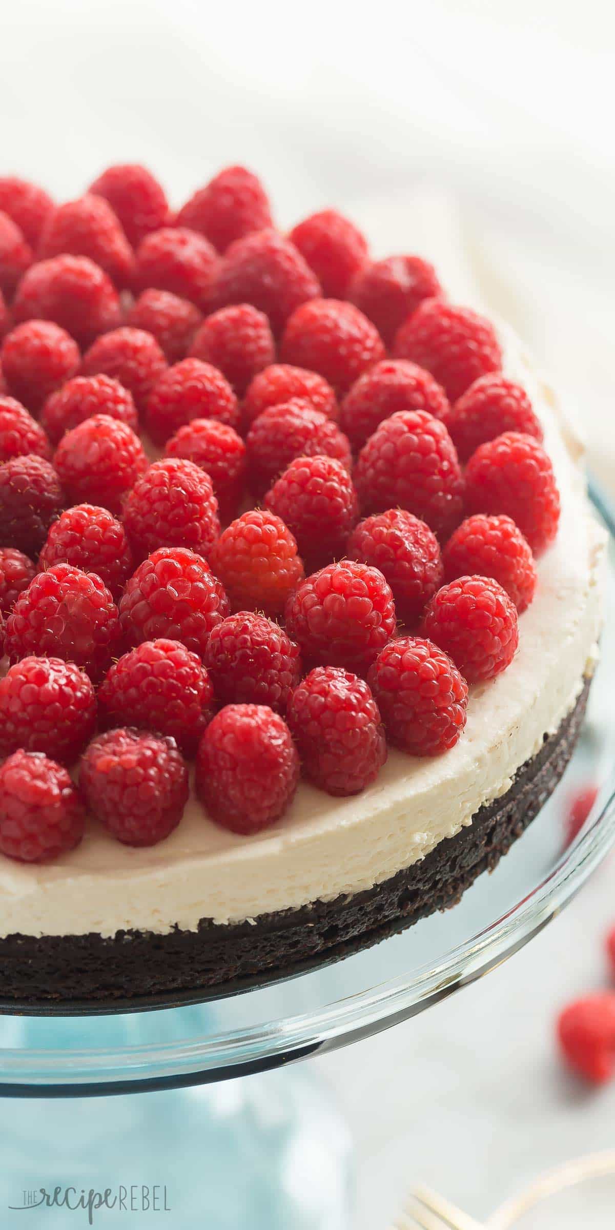 Brownie Bottom Cheesecake with Raspberries Recipe