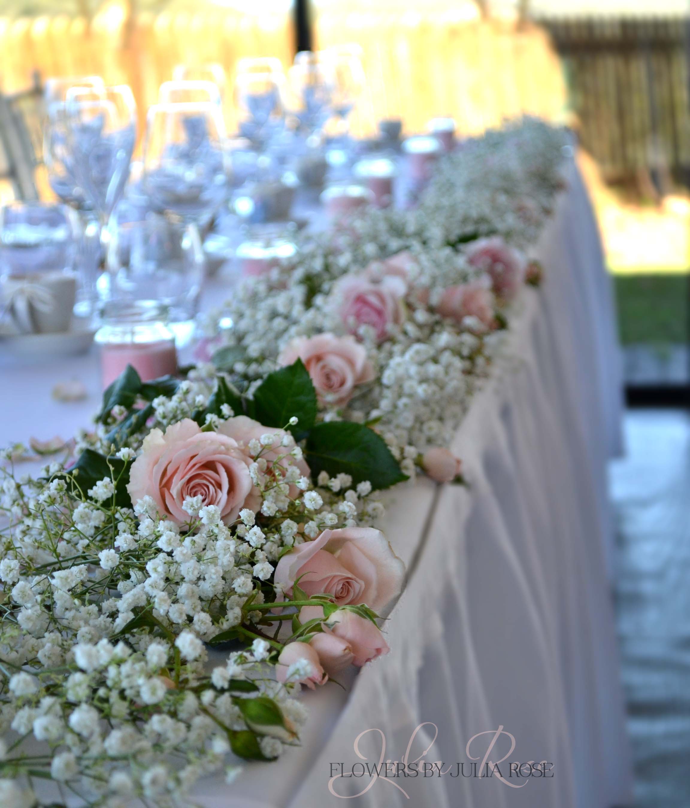 bridal-table-fresh-rose-and-babies-breathe-runner-flowers-by-julia ...