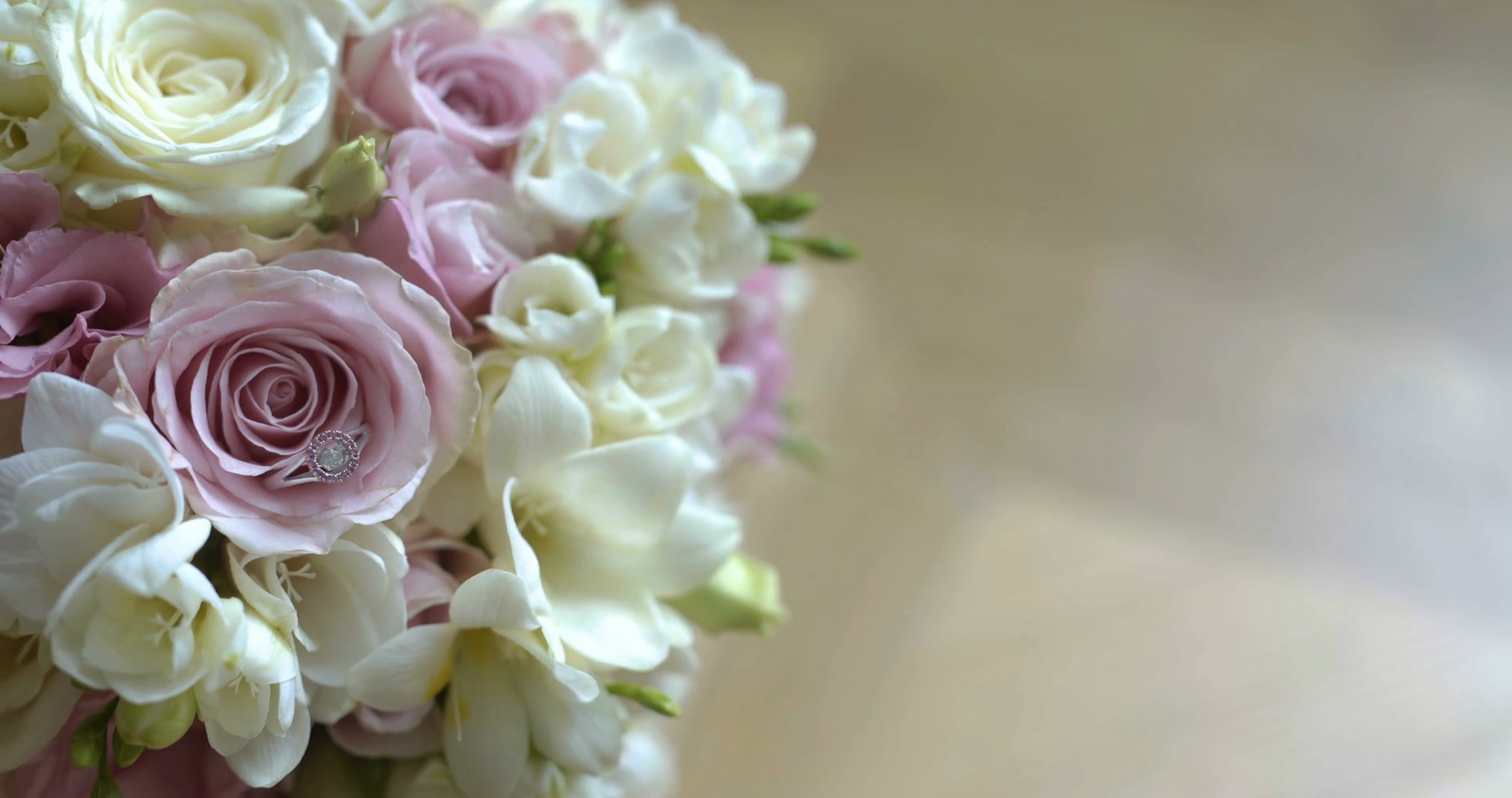 Bouquet of fresh roses. Wedding bridal bouquet. Stock Video Footage ...