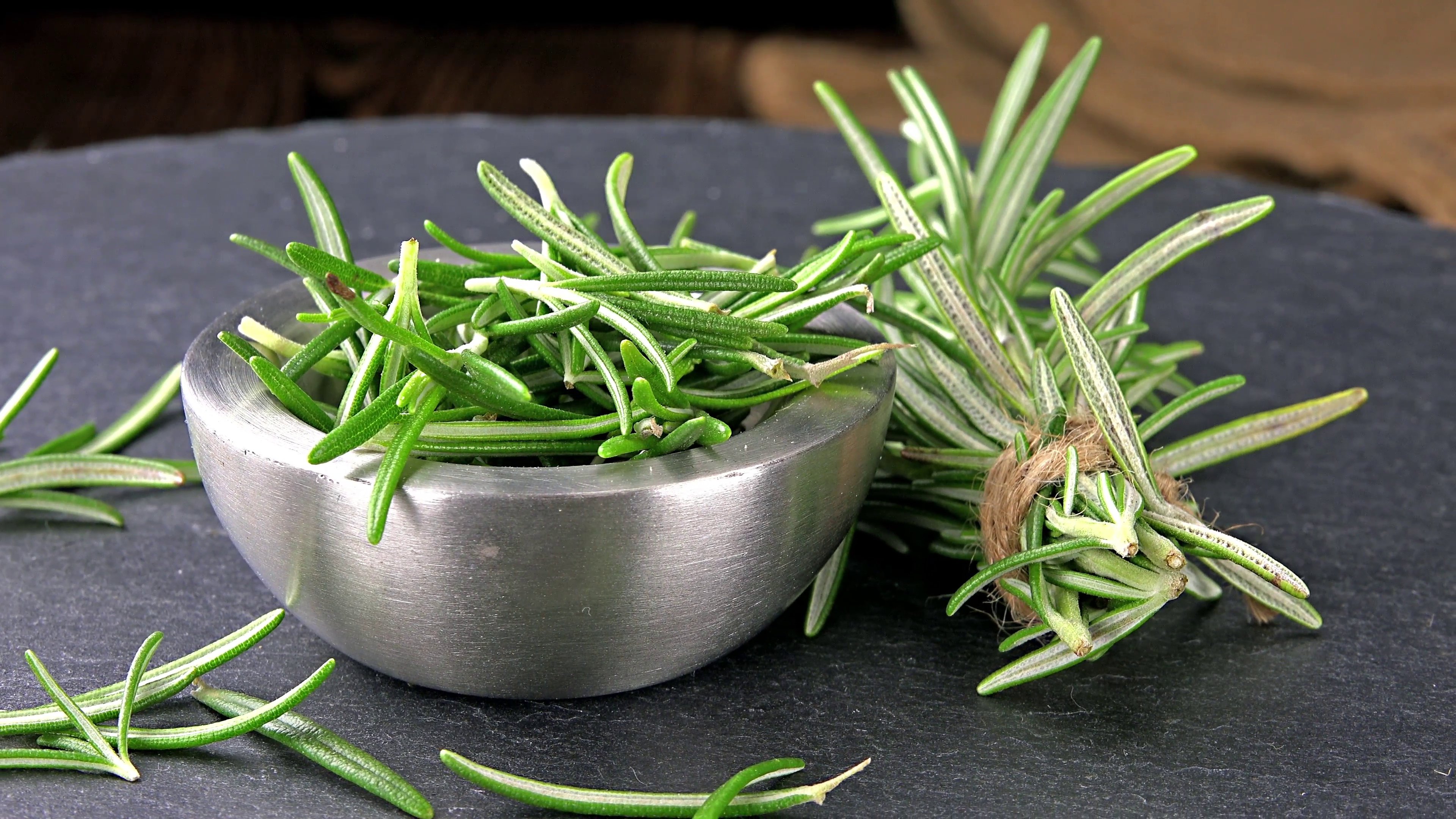 Portion of fresh Rosemary (seamless loopable; 4K UHD footage) Stock ...