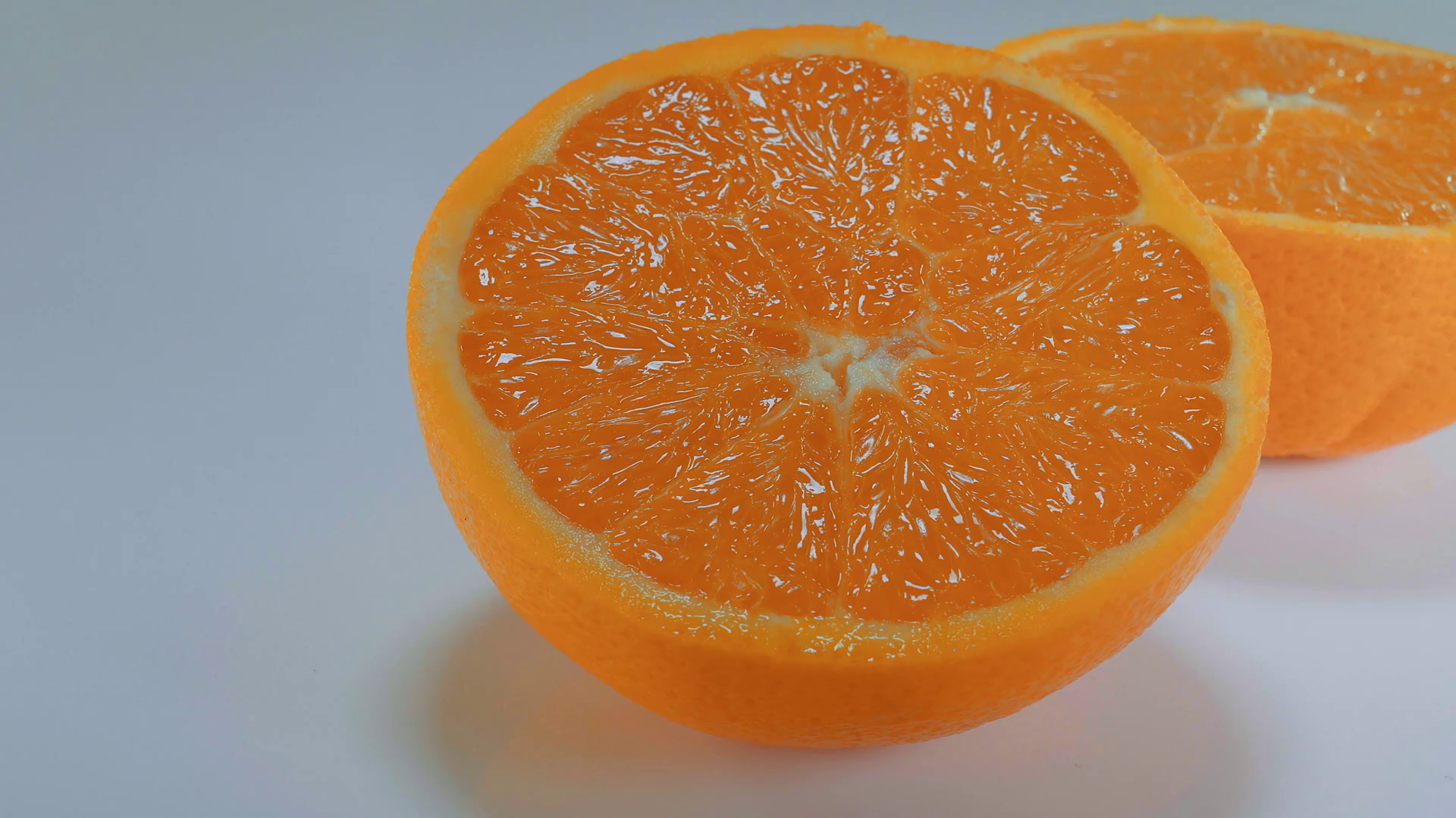 Fresh sliced orange - close up shot Stock Video Footage - VideoBlocks