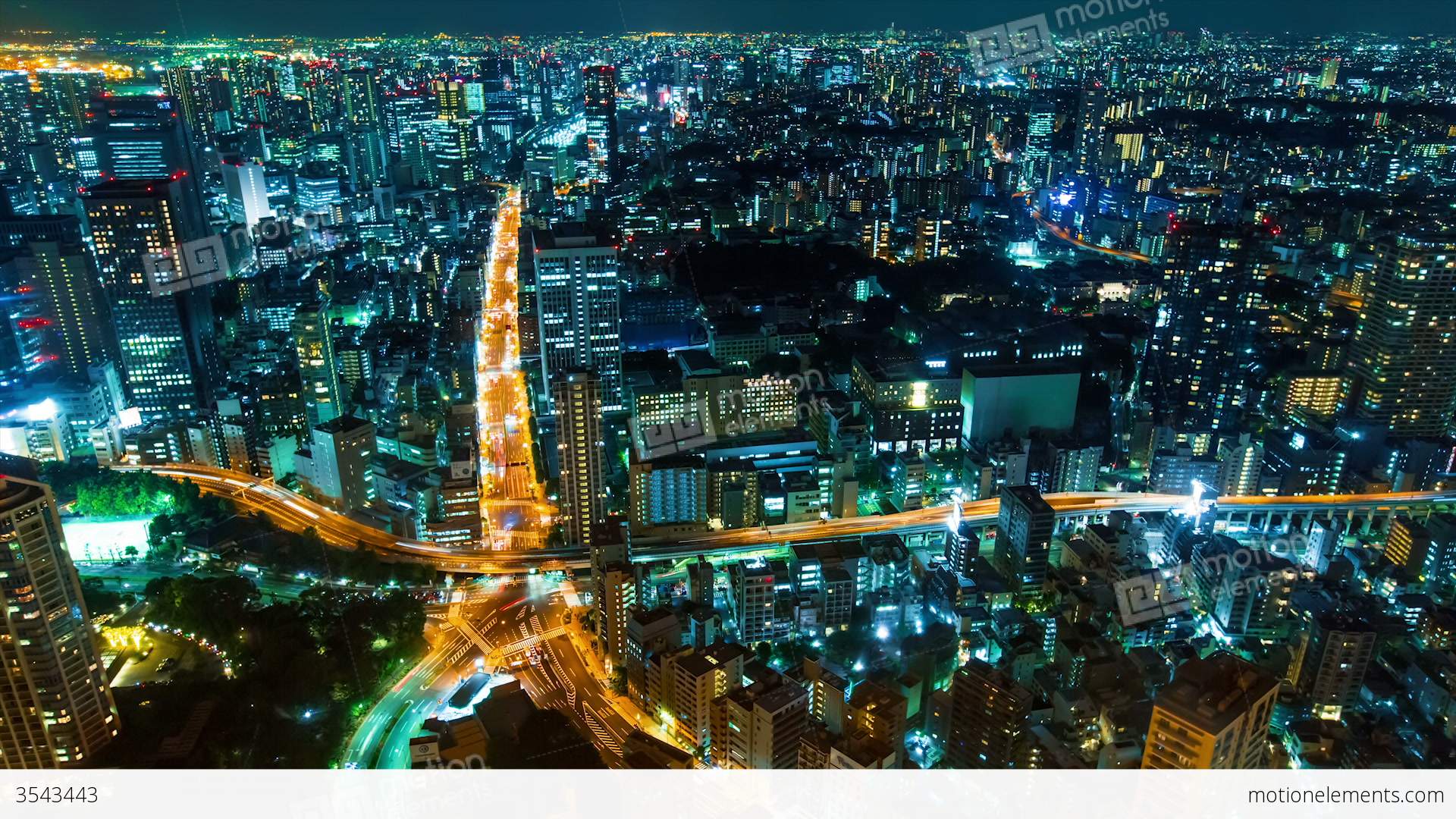 Cityscape Time Lapse From Of Tokyo From Above Stock video footage ...