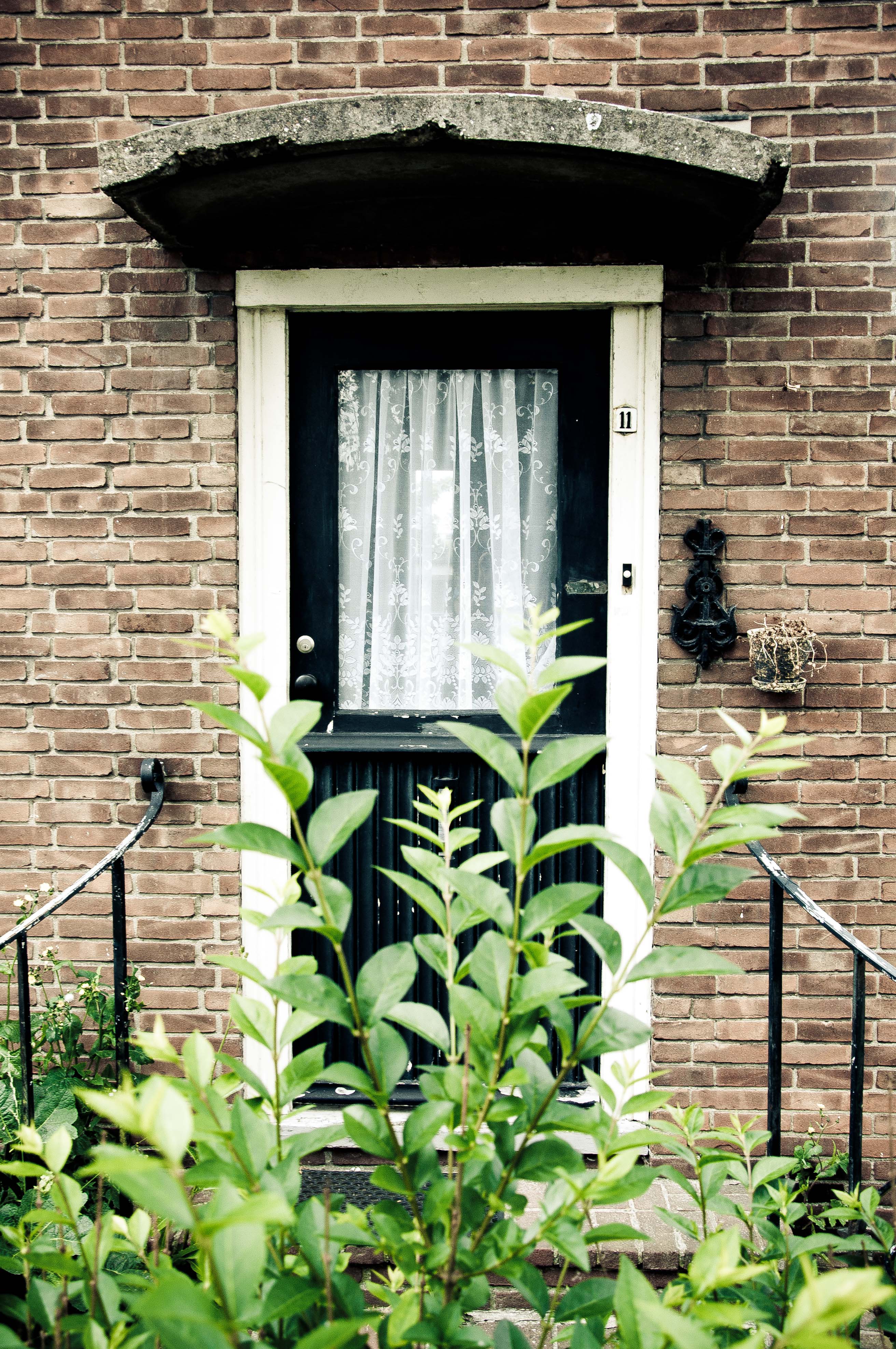 front door, Brick, Home, Wood, Window, HQ Photo