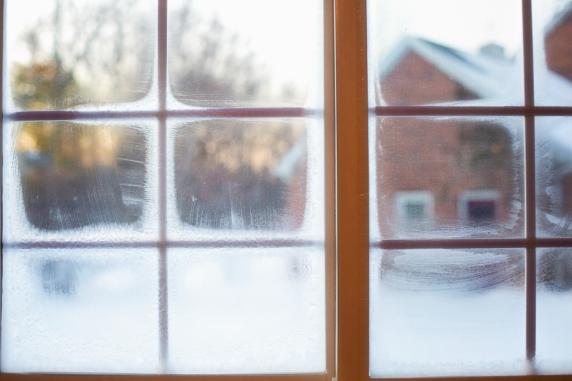 Frost on window photo