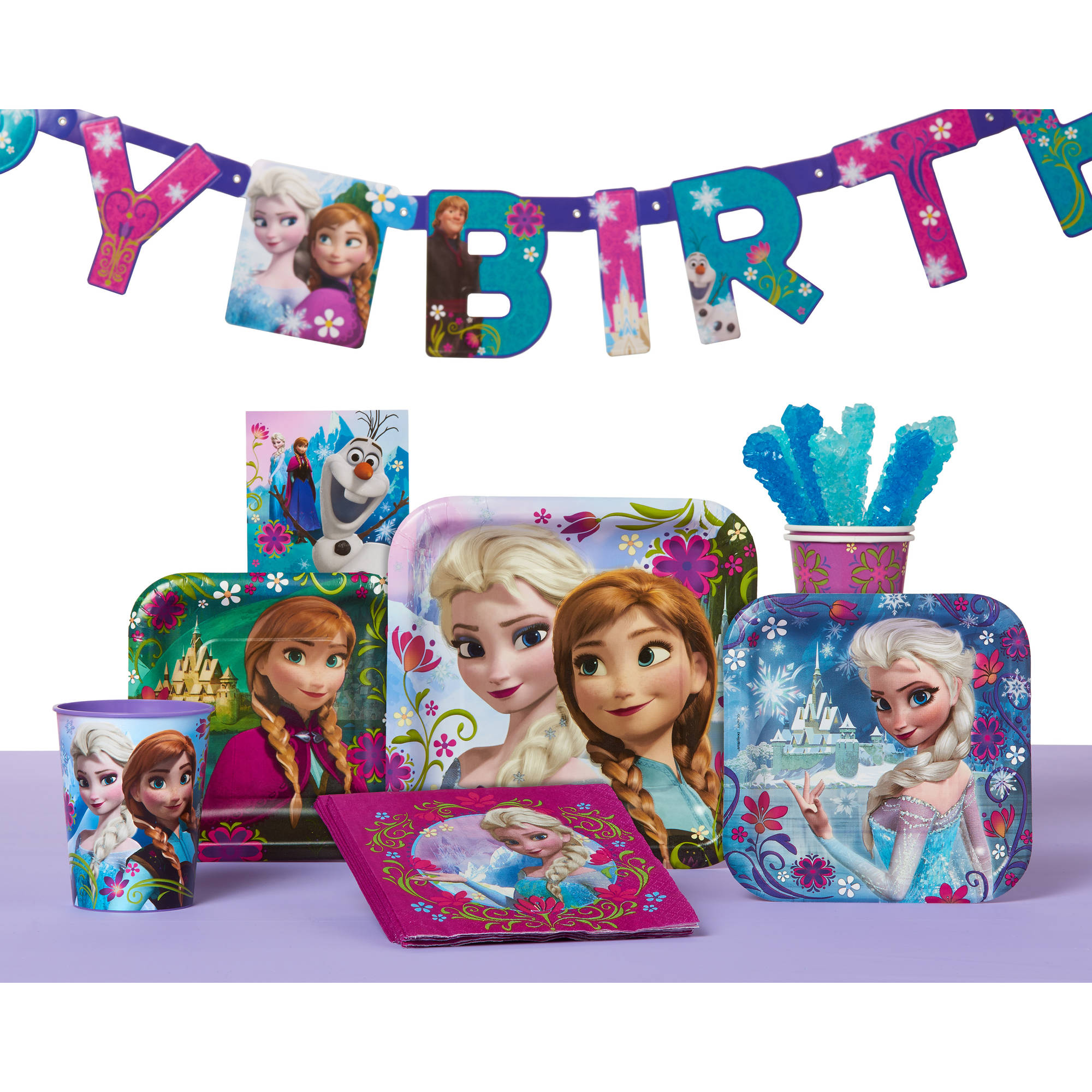 Disney Frozen Birthday Party Decoration Banner, 7.59 ft. - Walmart.com