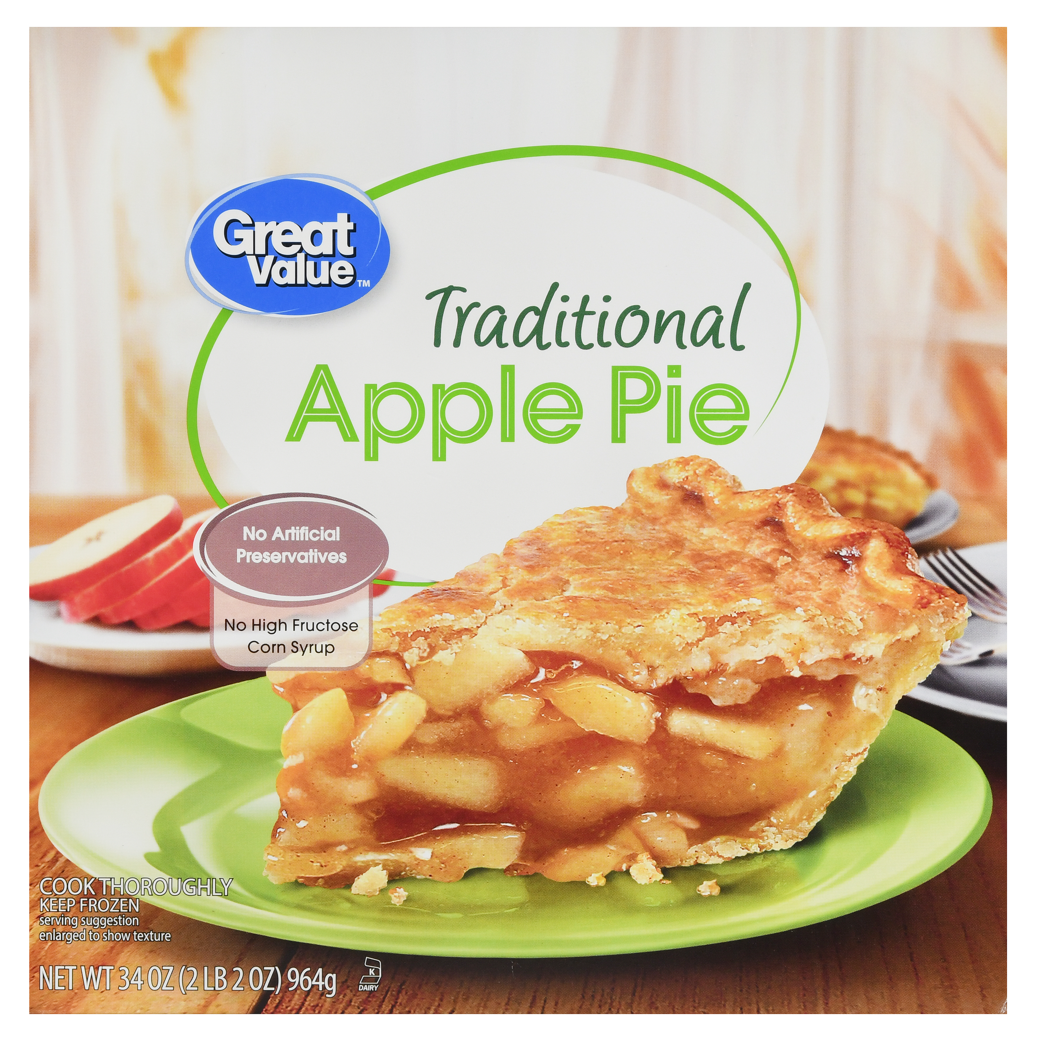 Great Value Traditional Apple Pie, 34 oz - Walmart.com