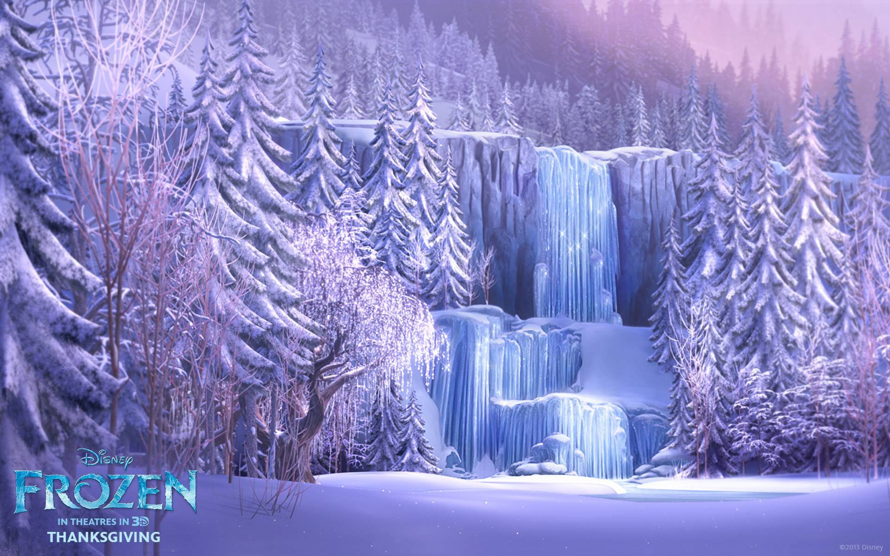 Snowy forest in Frozen wallpaper | 3d and abstract | Wallpaper Better