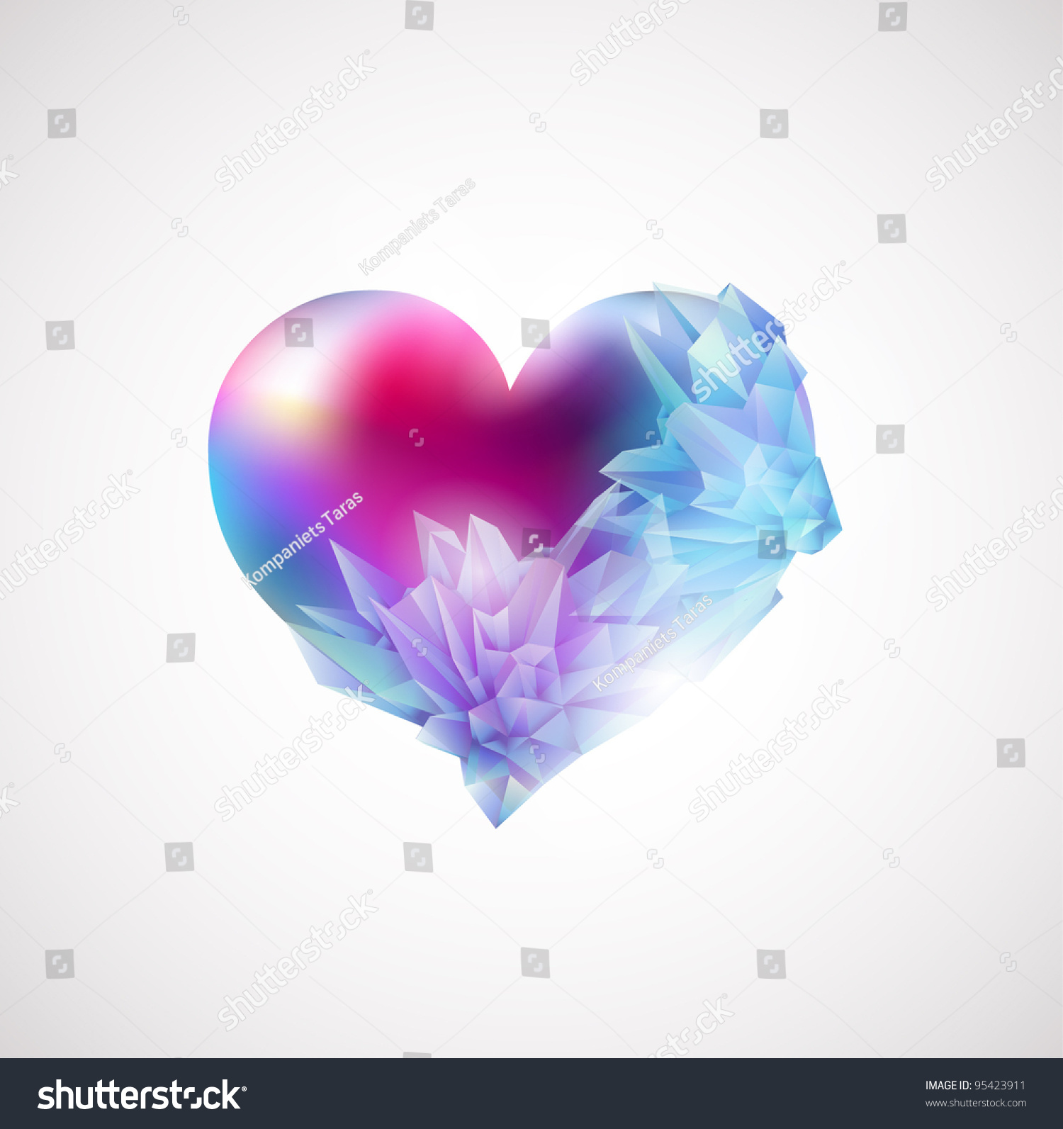 Vector Frozen Heart Stock Vector (2018) 95423911 - Shutterstock