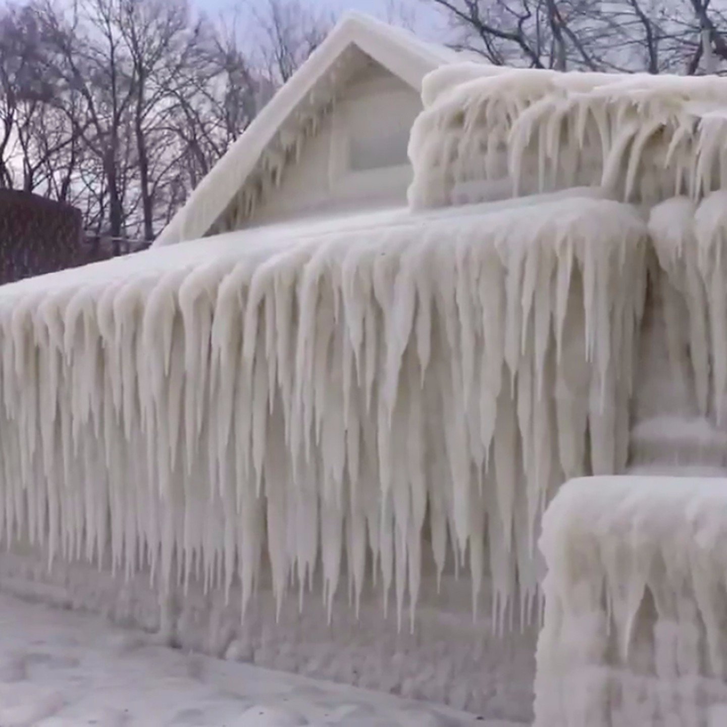 Frozen Ice House on Lake Ontario | POPSUGAR Home
