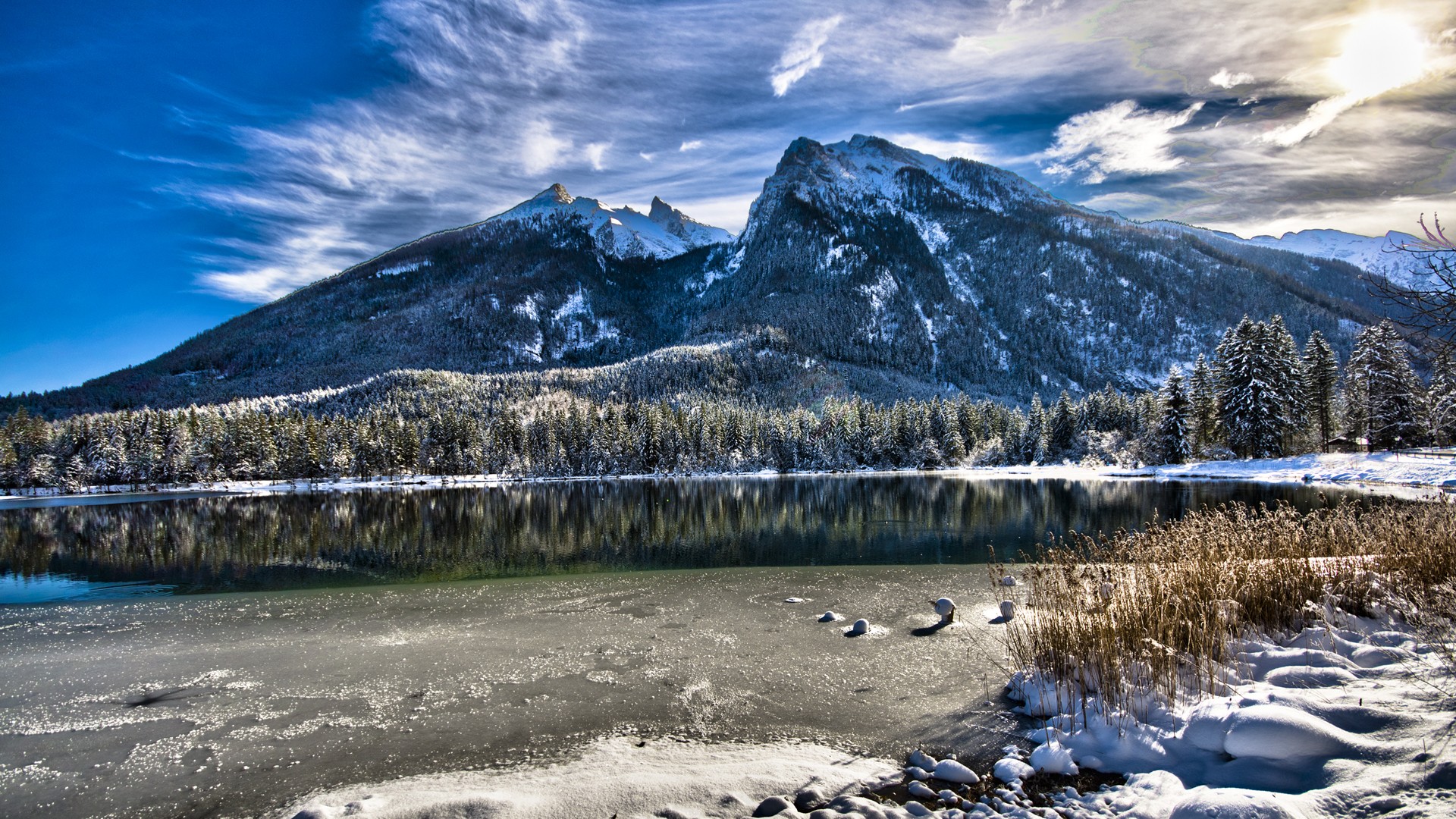 Mountains: Ice Mountains Frozen Sky Landscape Winter Cold Nature ...
