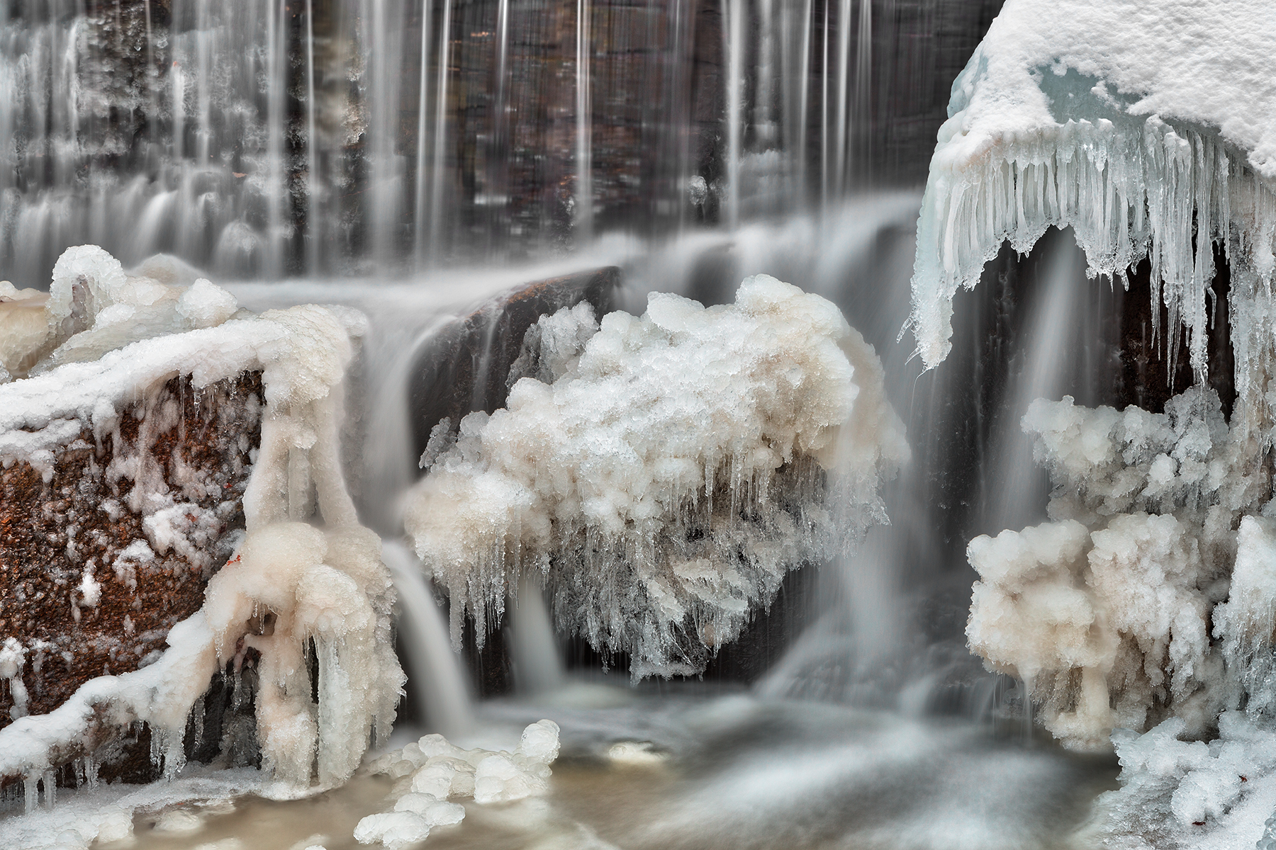 Frozen Phantom Falls - HDR, America, Perspective, Silky, Scenic, HQ Photo